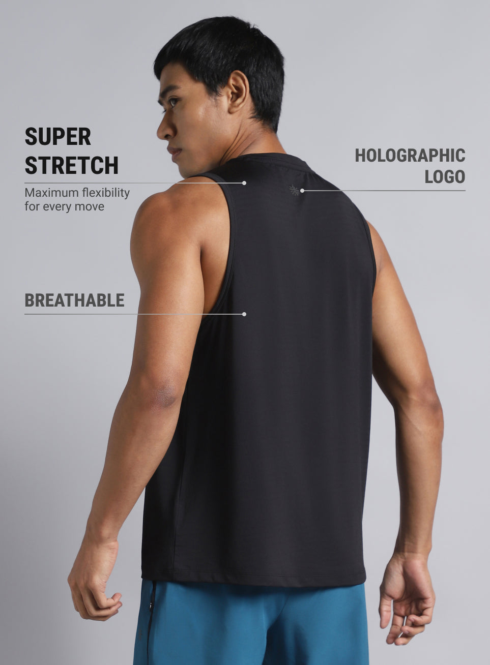 Men's Black Training Muscle Tank