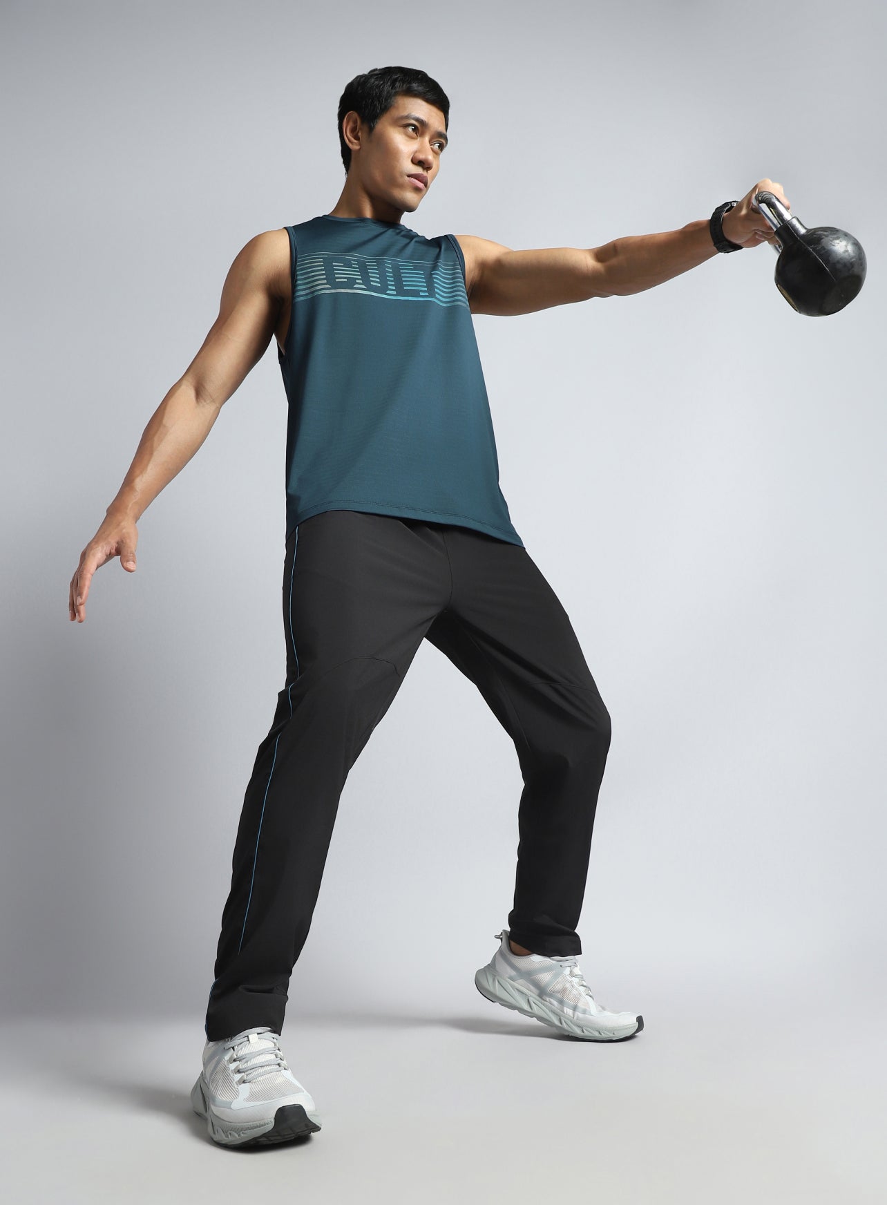Men's Teal Training Muscle Tank