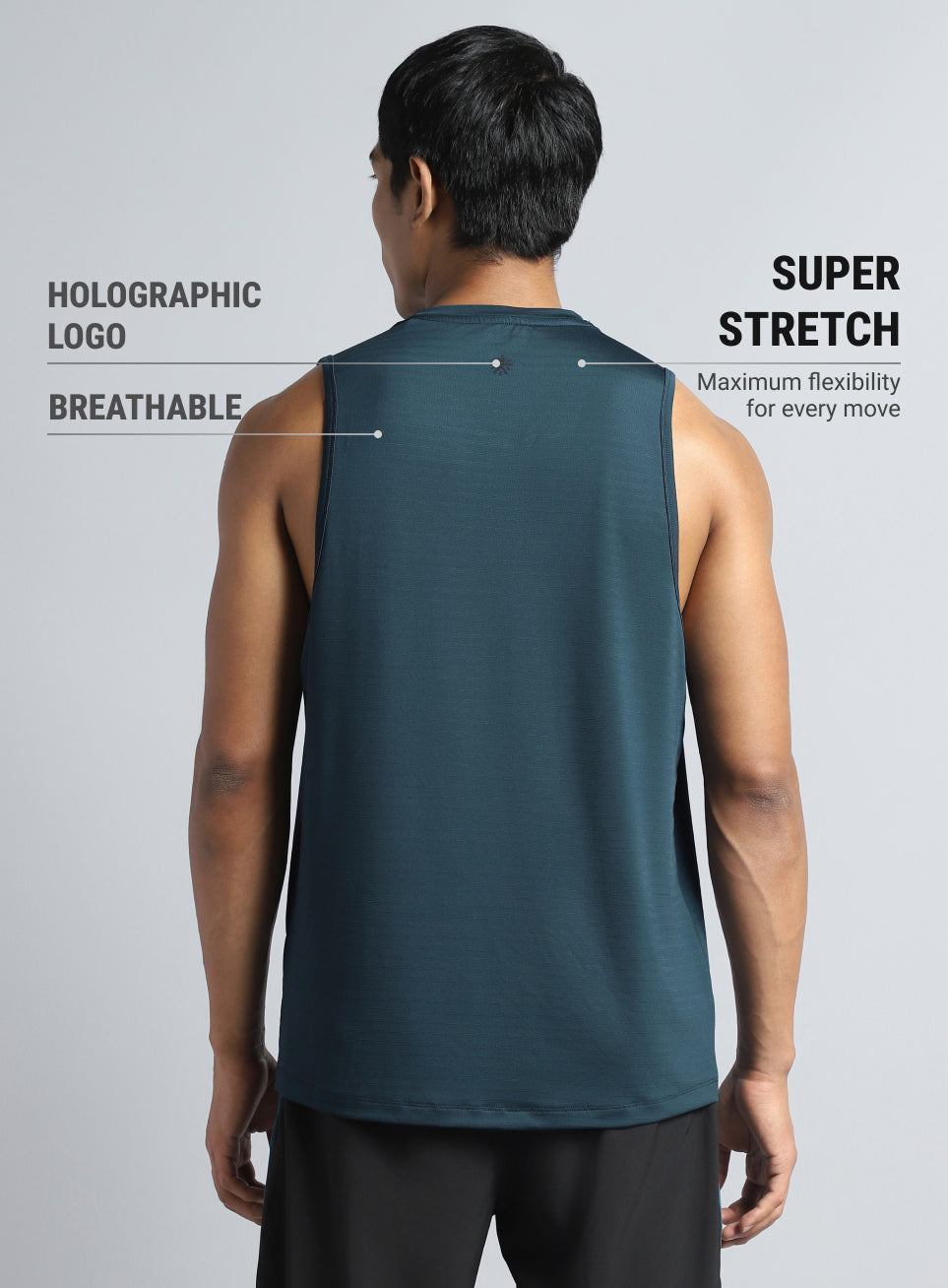 Men's Teal Training Muscle Tank