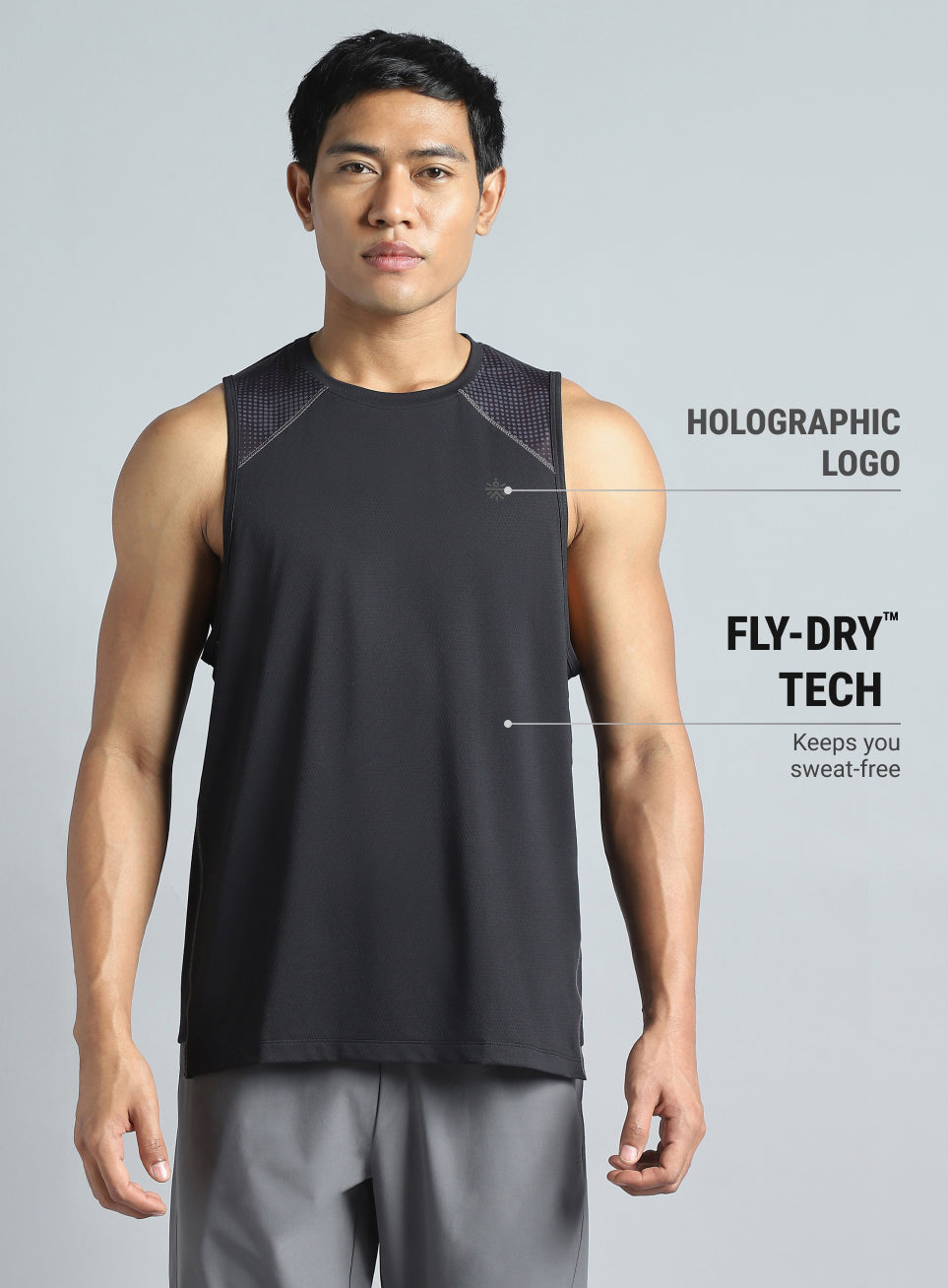 Men's Black Training Muscle Tank