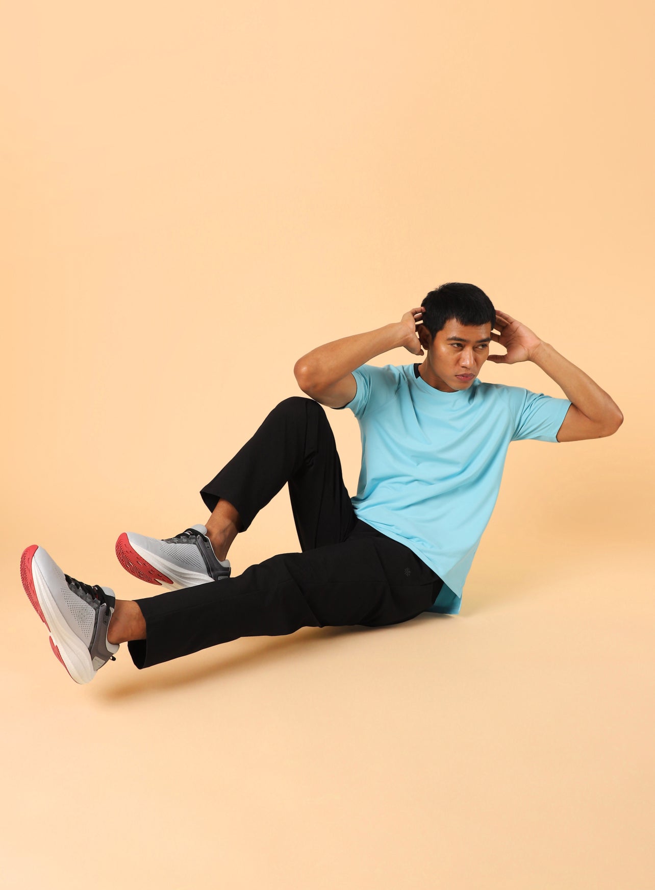 Men's Sky Blue Workout Essential T-shirt