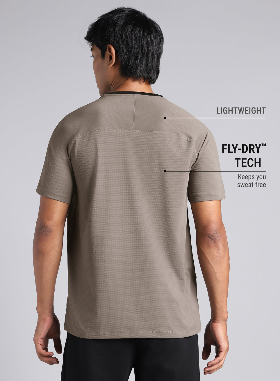 Men's Dark Grey Workout Essential T-shirt