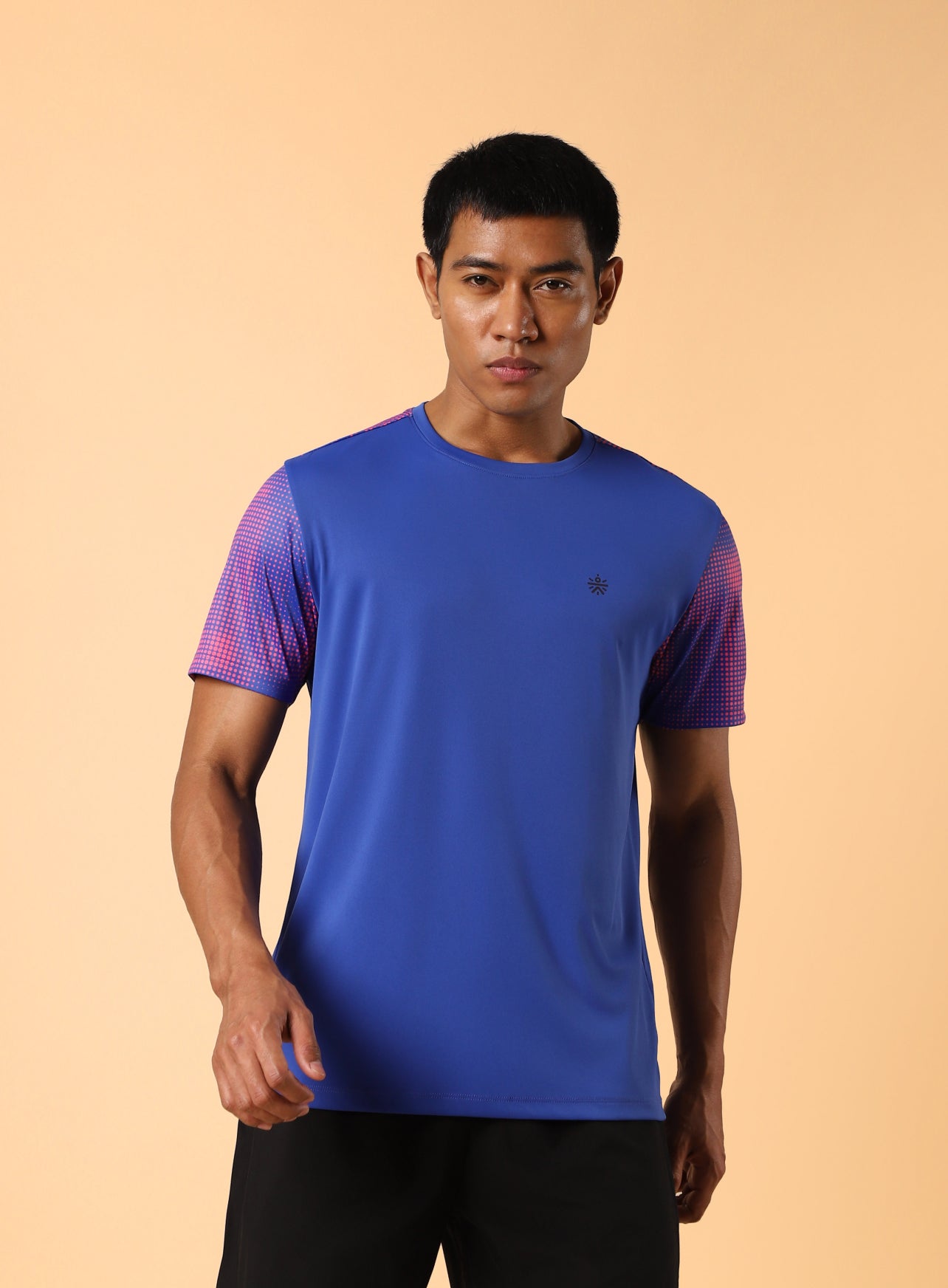 Men's Blue High Energy Print Training T-shirt