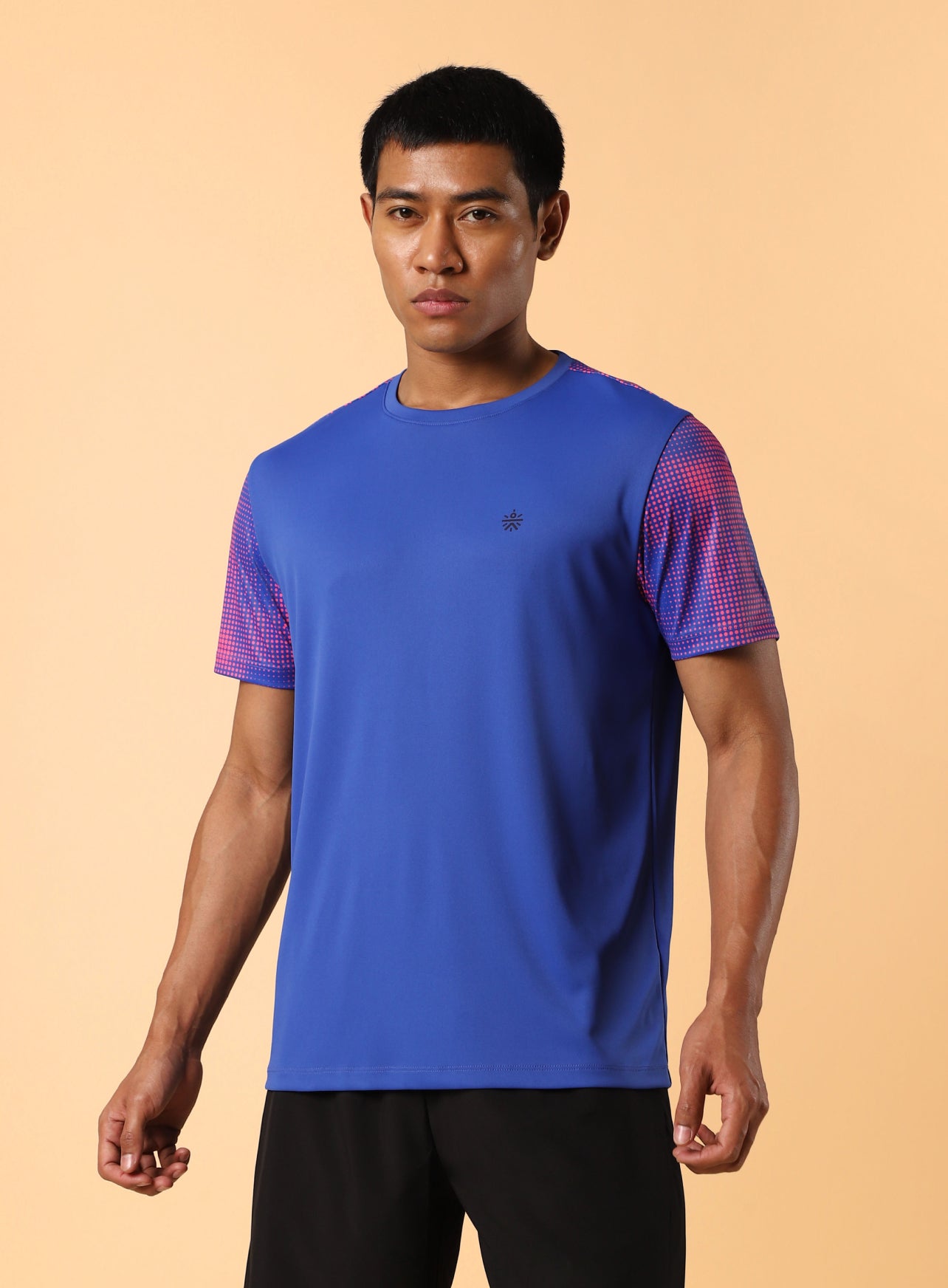 Men's Blue High Energy Print Training T-shirt