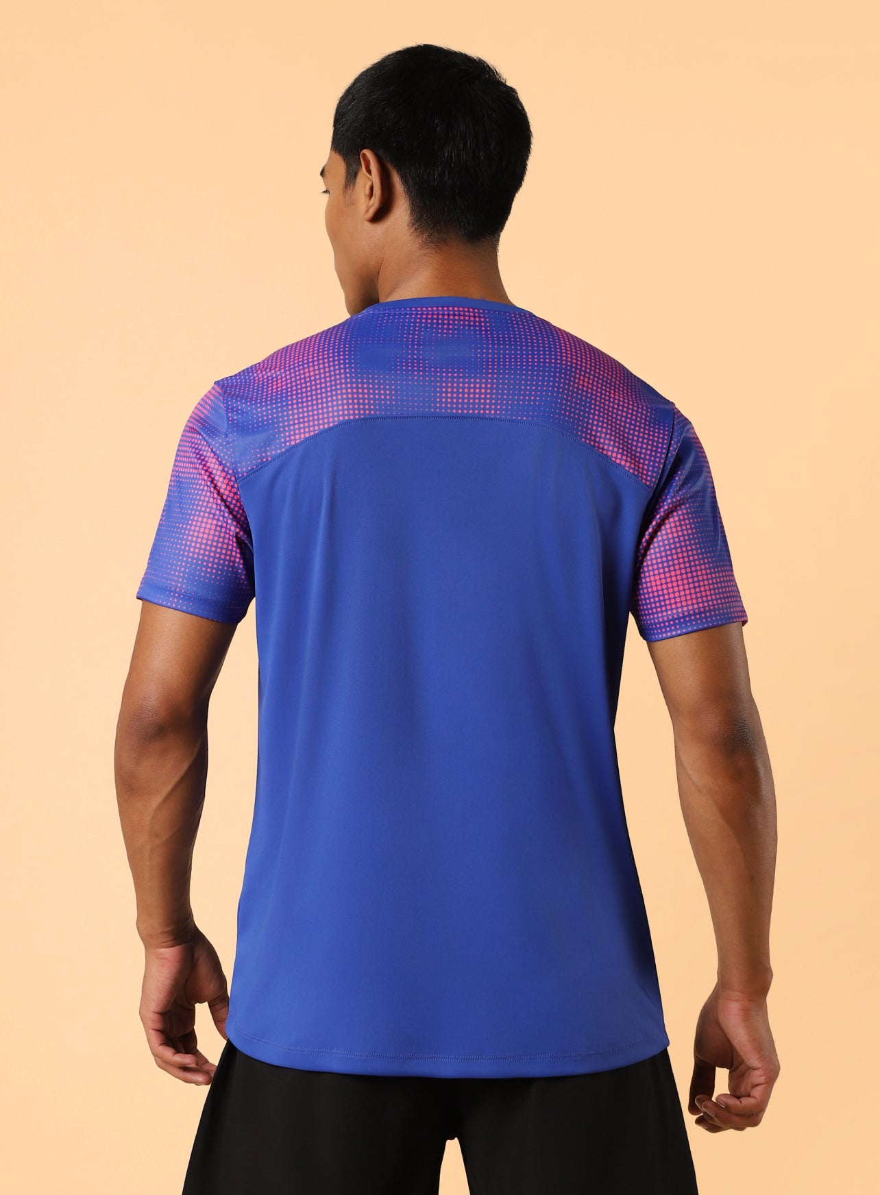 Men's Blue High Energy Print Training T-shirt