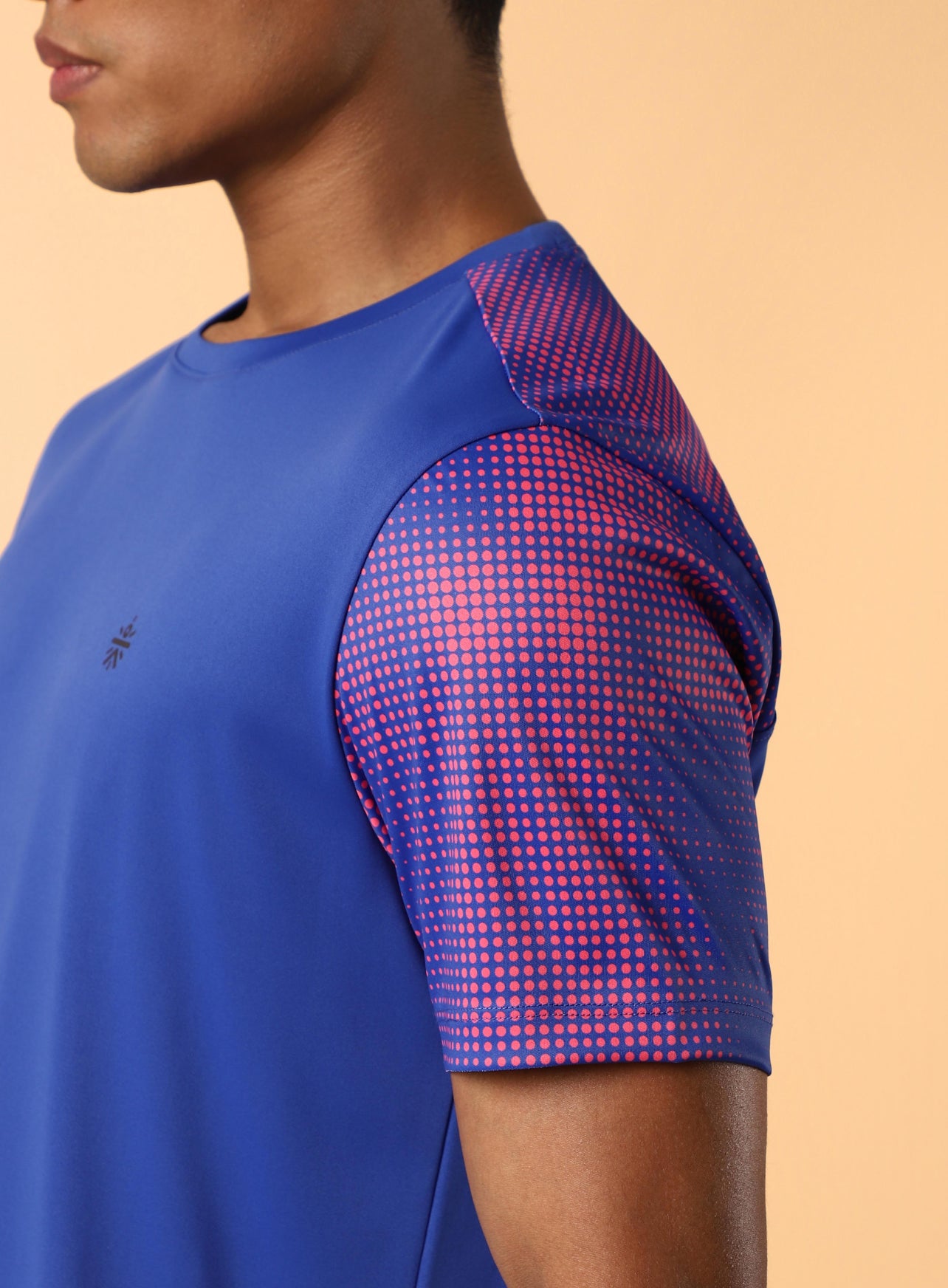 Men's Blue High Energy Print Training T-shirt