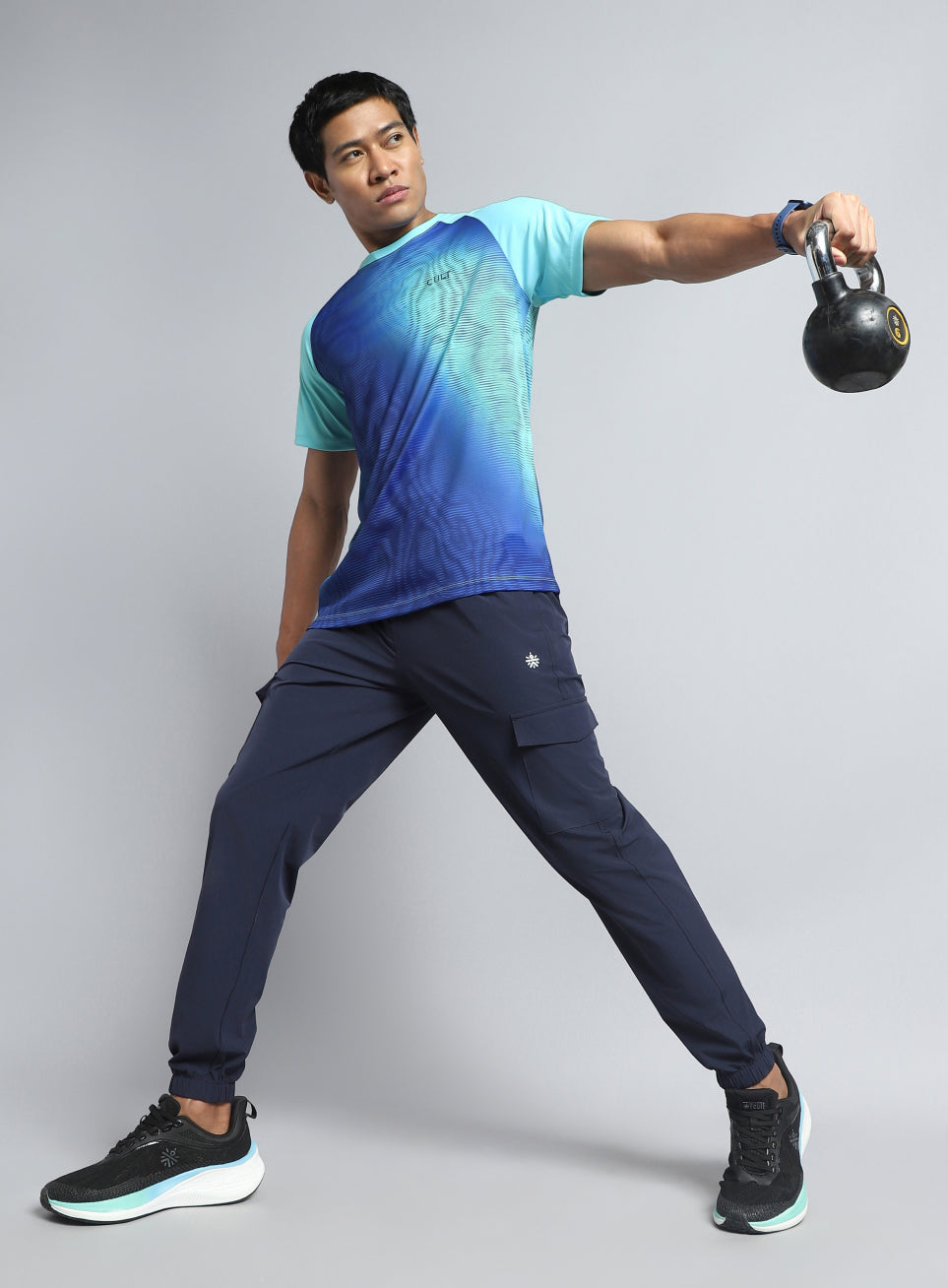 Men's Blue Energy Map All Over Print T-shirt