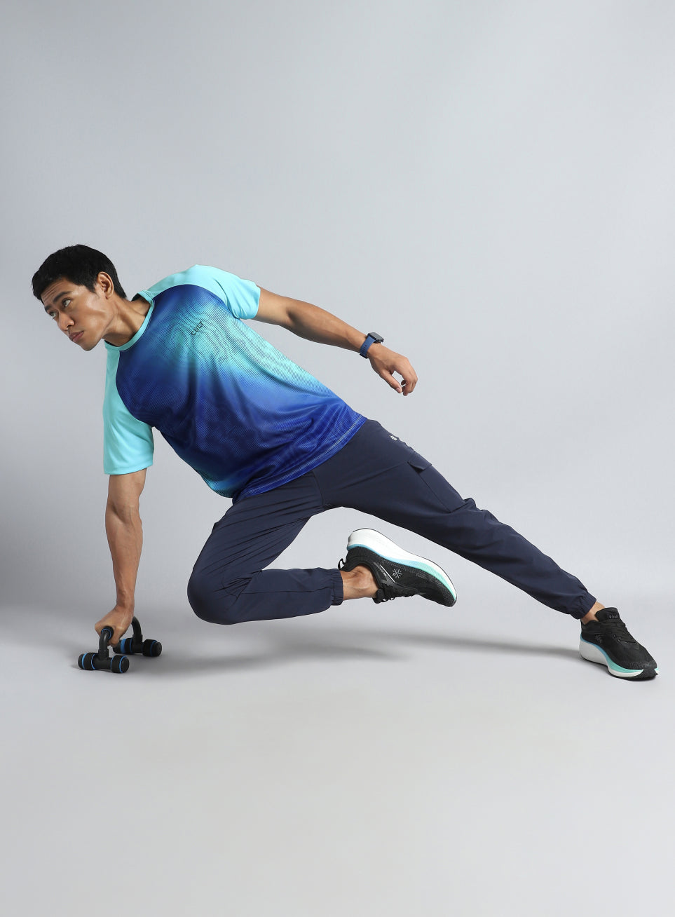 Men's Blue Energy Map All Over Print T-shirt