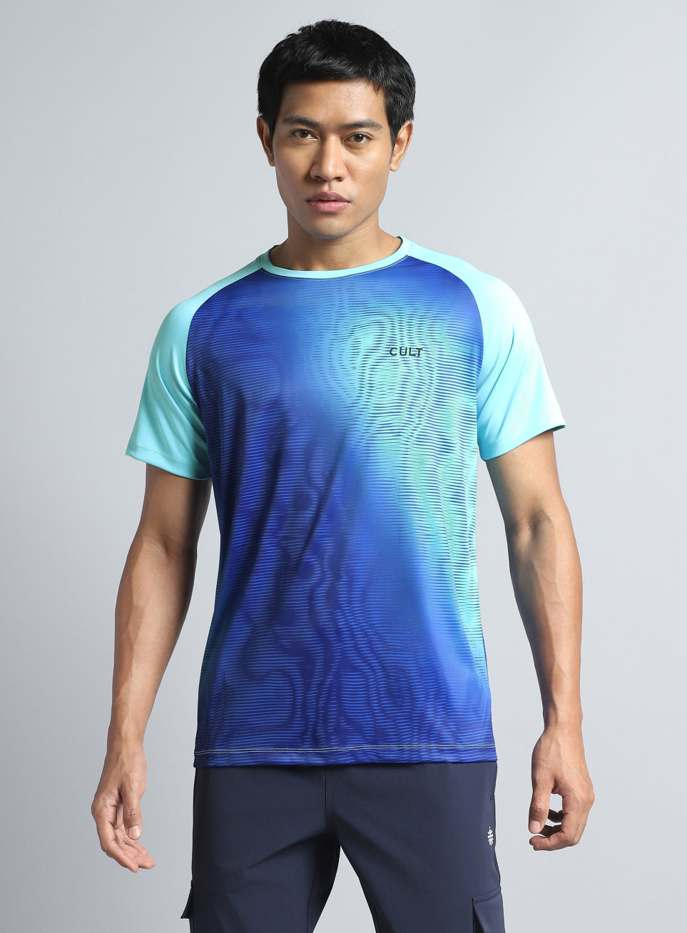 Men's Blue Energy Map All Over Print T-shirt