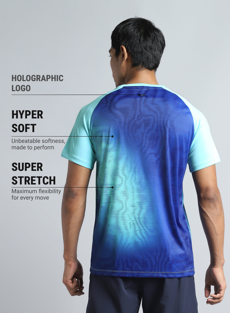 Men's Blue Energy Map All Over Print T-shirt