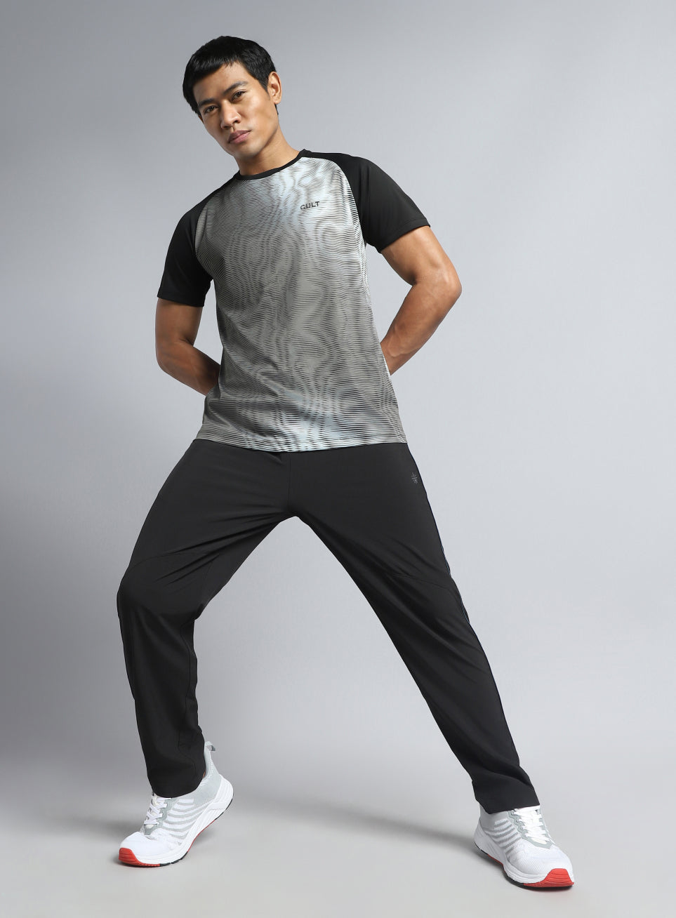 Men's Black Energy Map All Over Print T-shirt