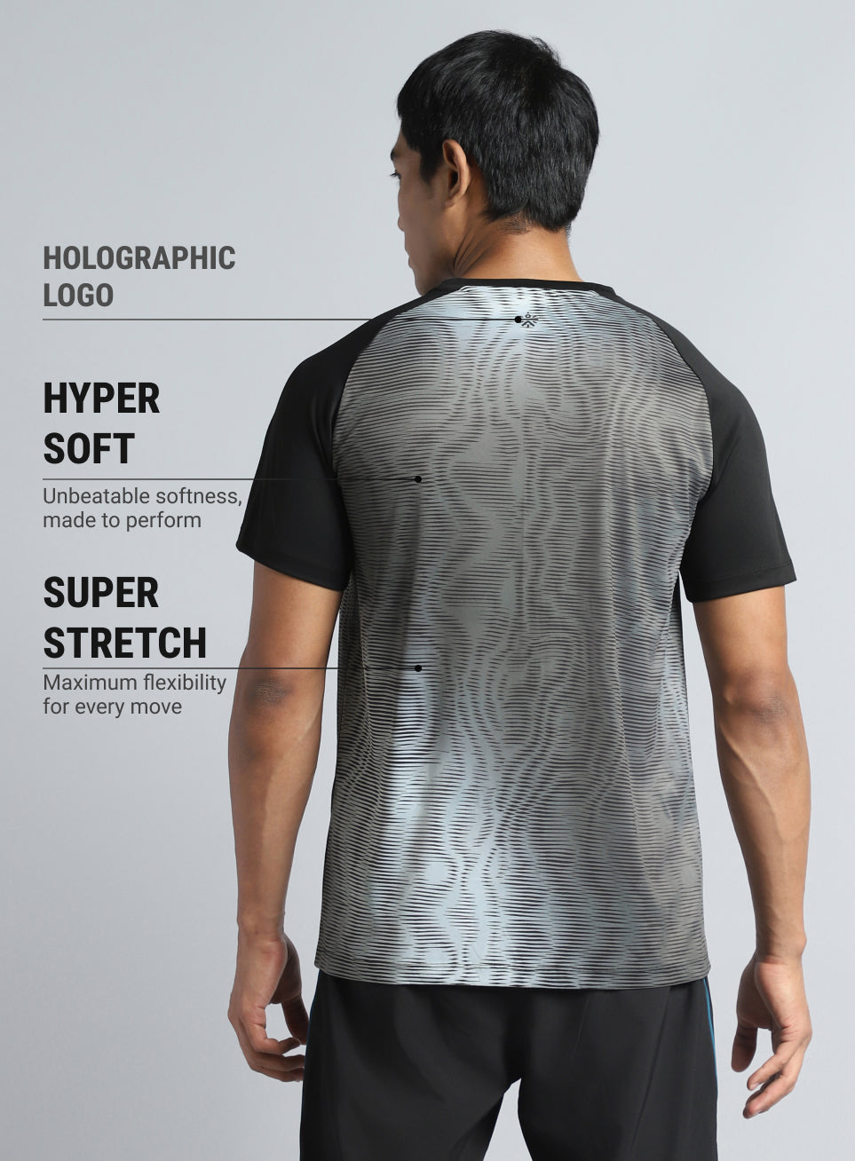 Men's Black Energy Map All Over Print T-shirt