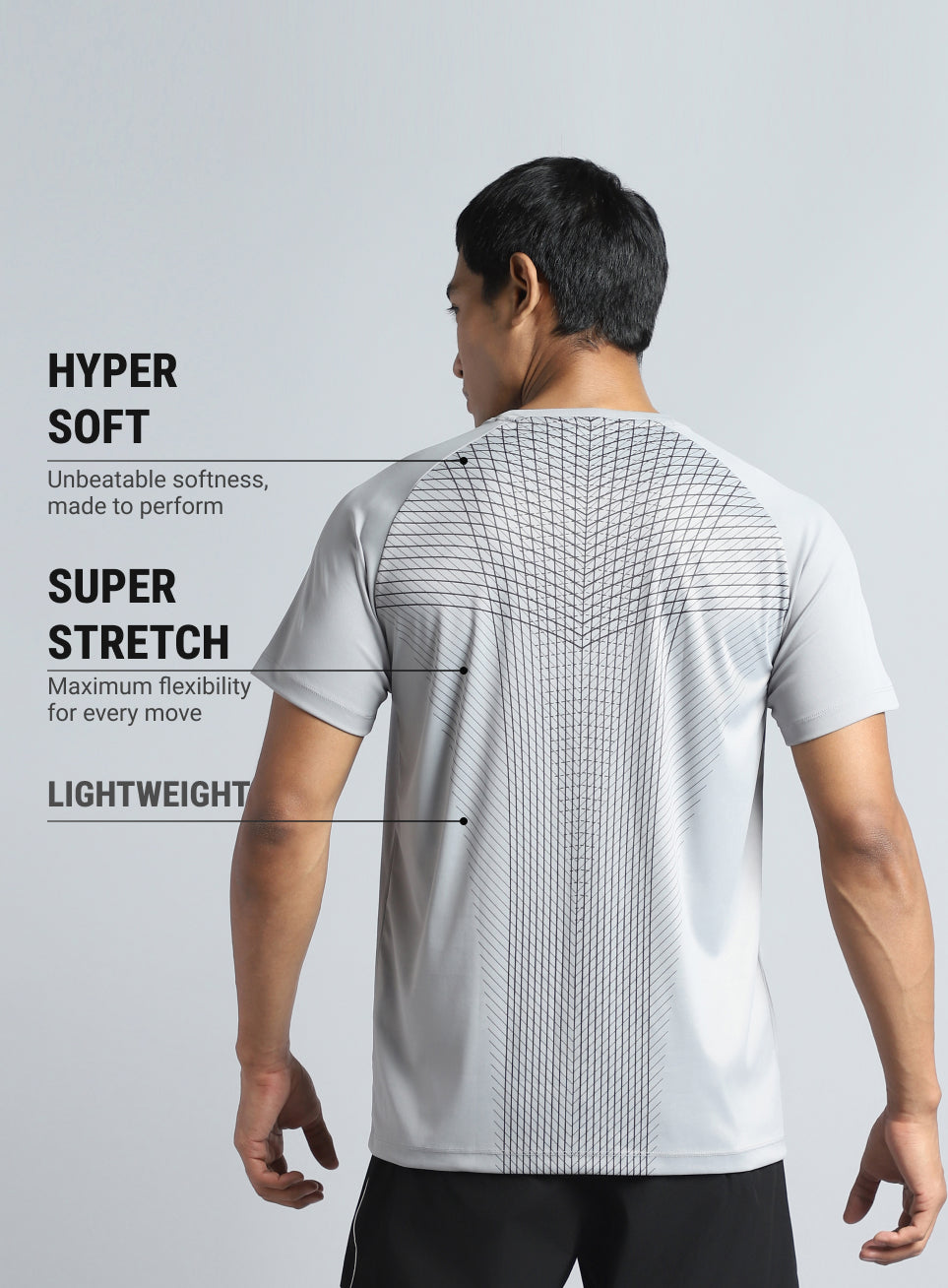 Men's Grey Energy Map Printed T-shirt