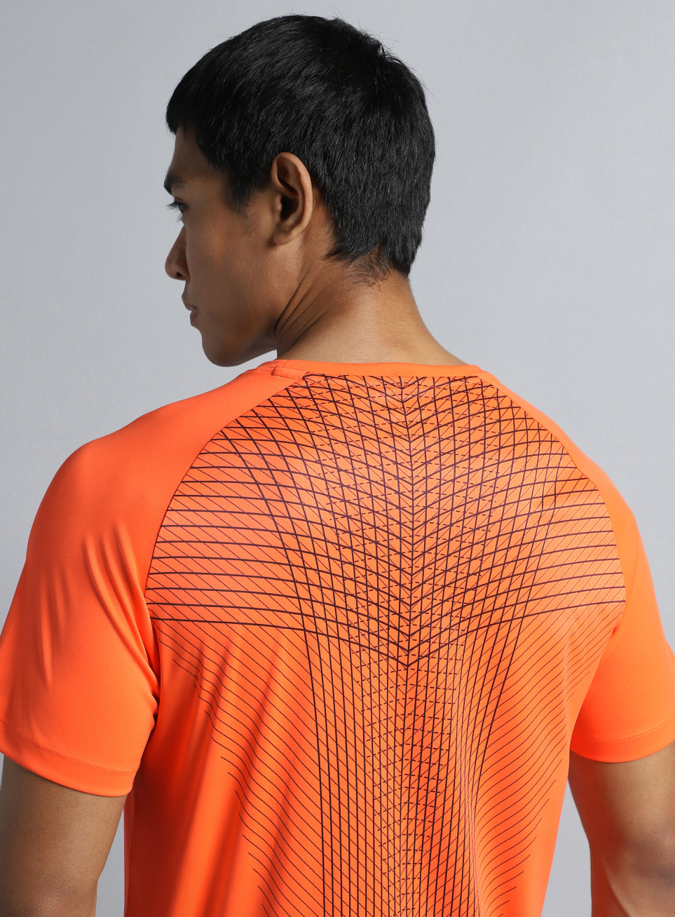 Men's Orange Energy Map Printed T-shirt