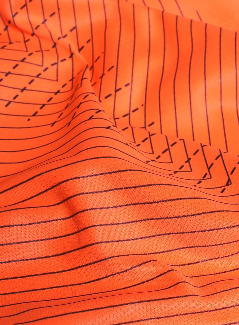 Men's Orange Energy Map Printed T-shirt