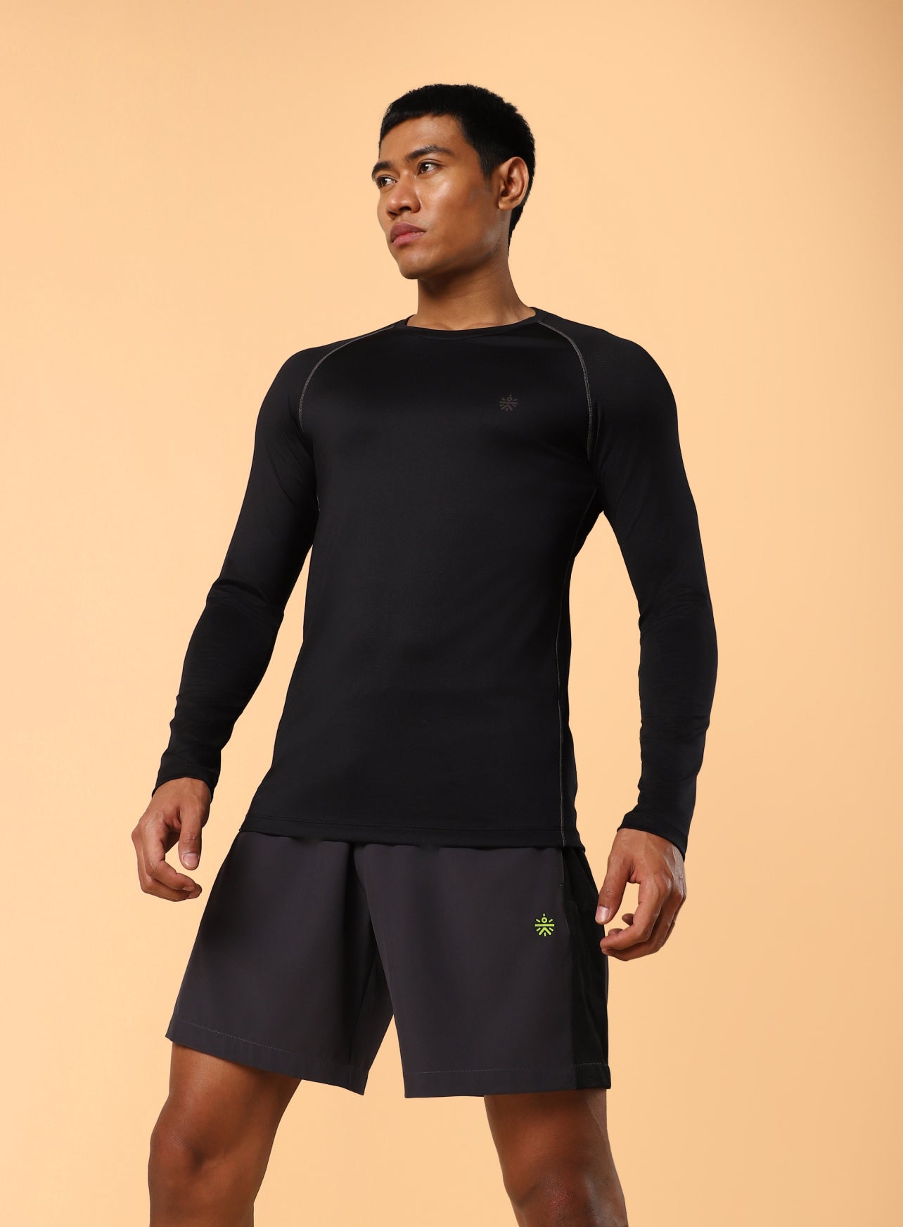 Men's Black Performance Pro Base Layer Slim Fit T-shirt