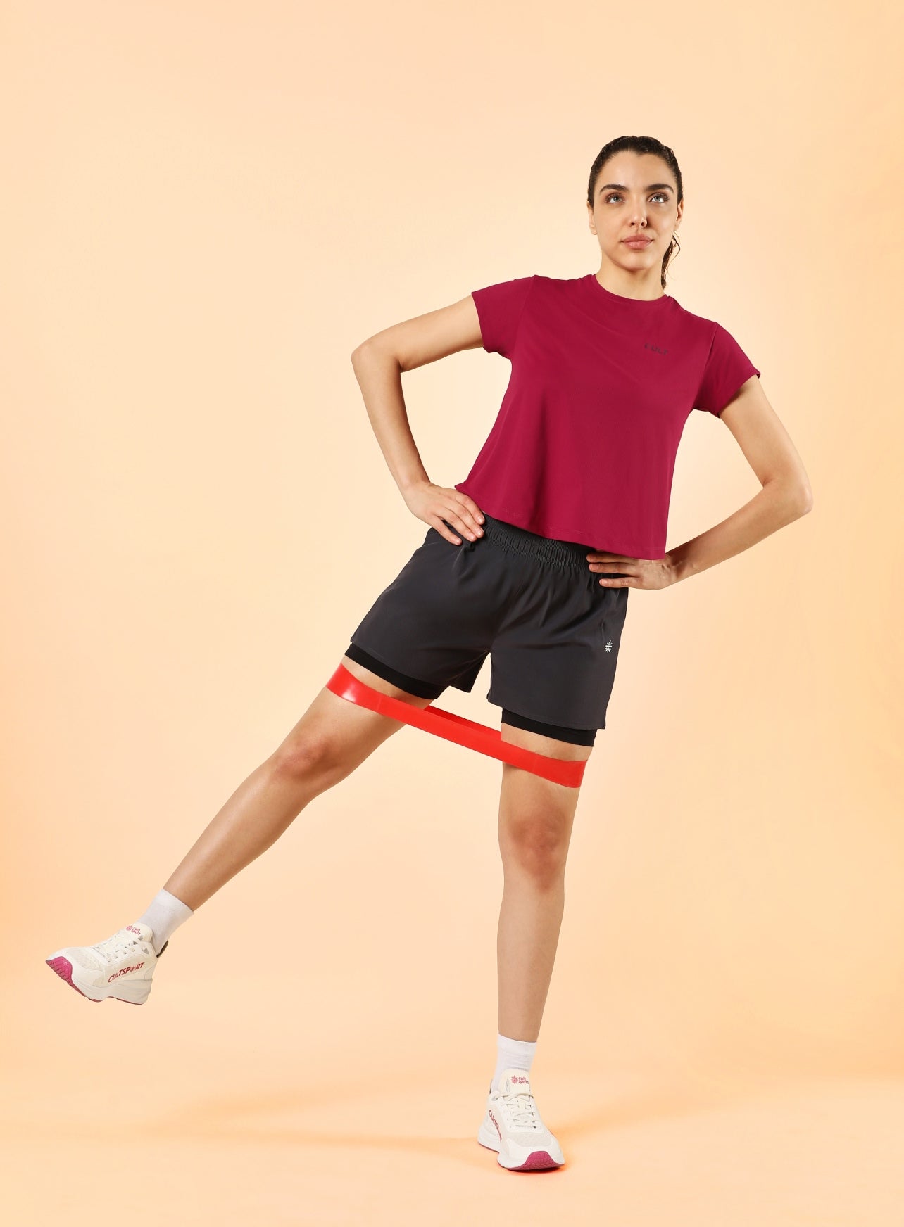 Women's Red High Energy Training Top