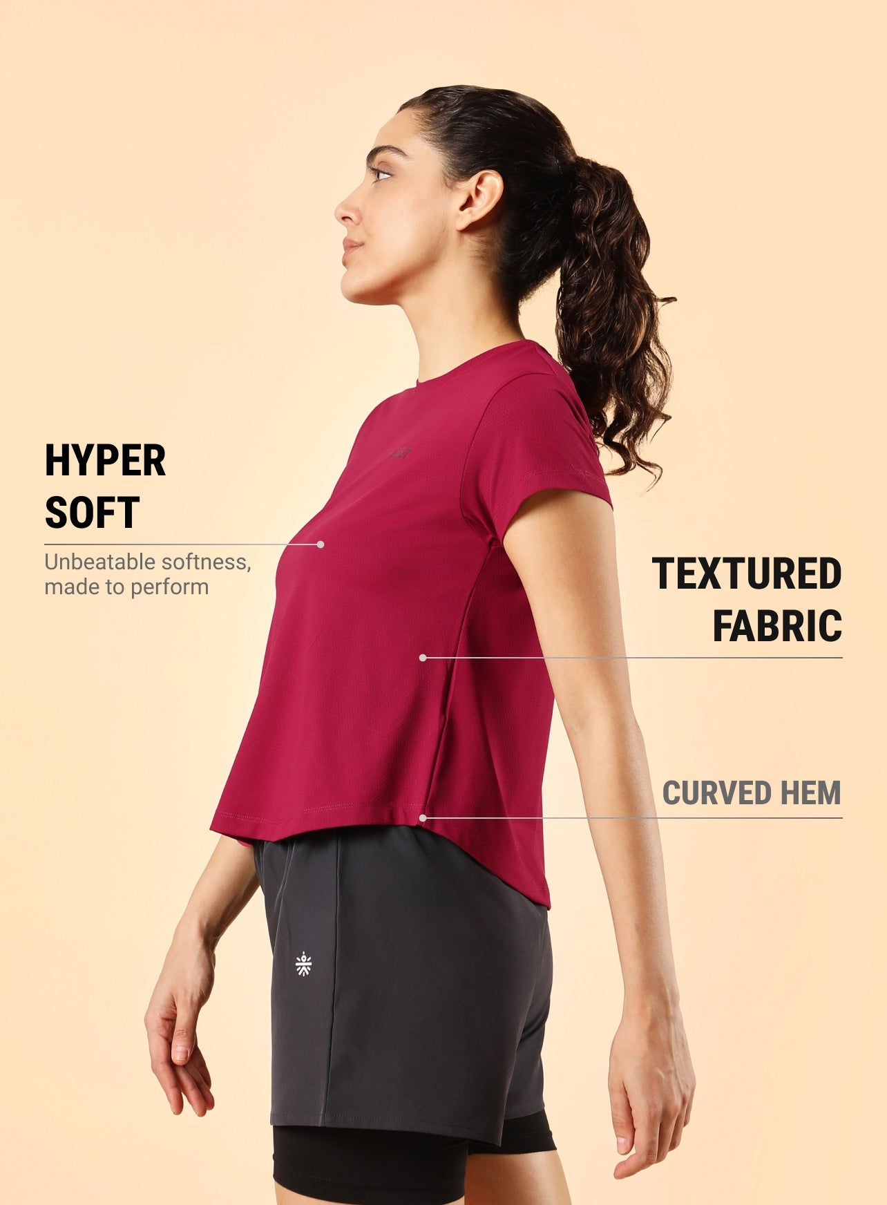 Women's Red High Energy Training Top