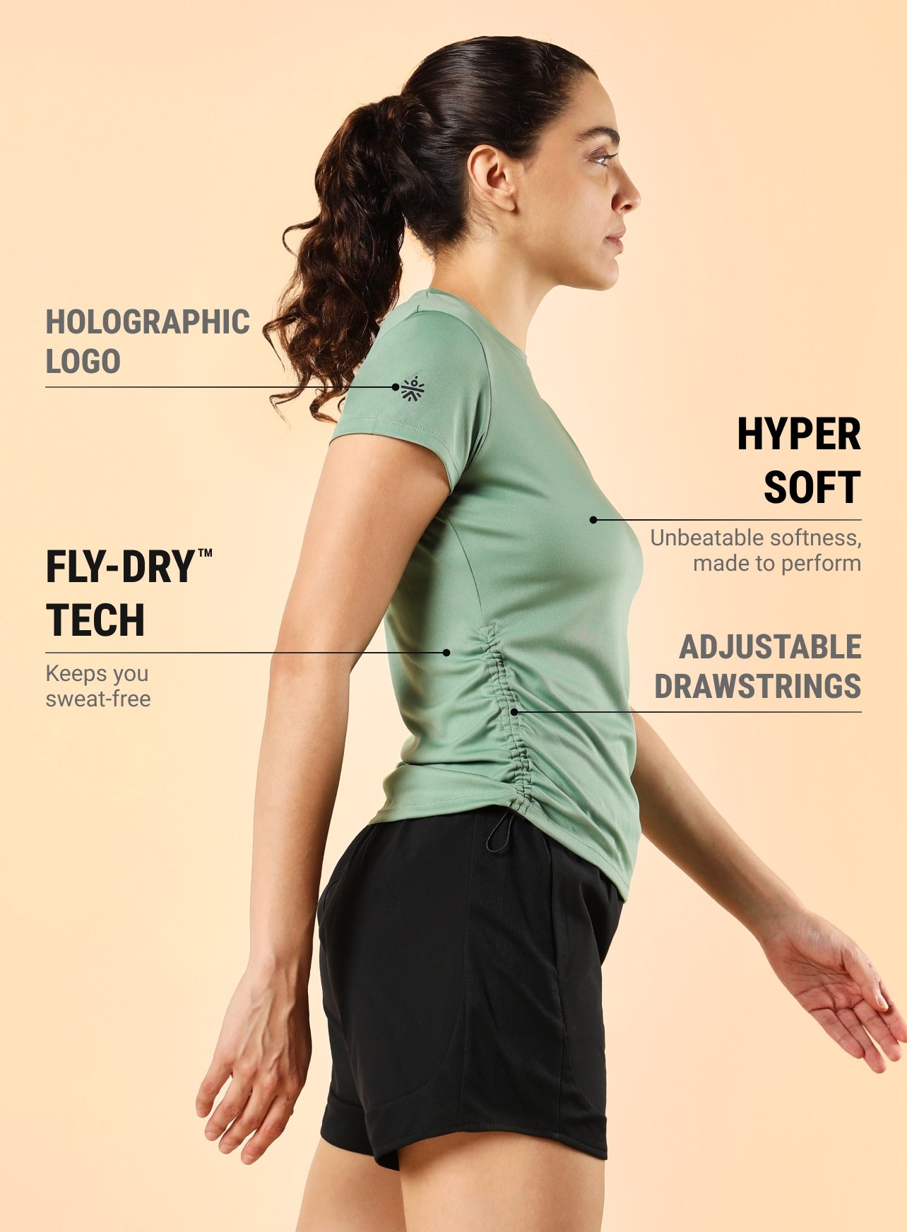 Women's Green Training Shape Shifter Top