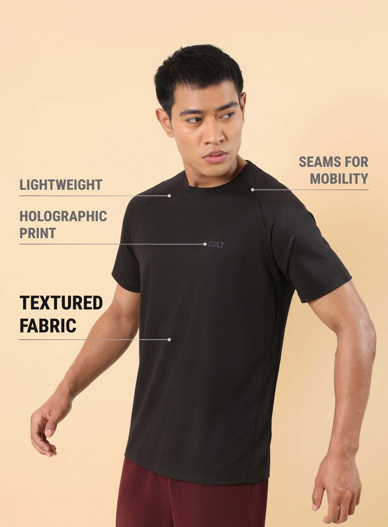 Men's Black Training All Form T-shirt