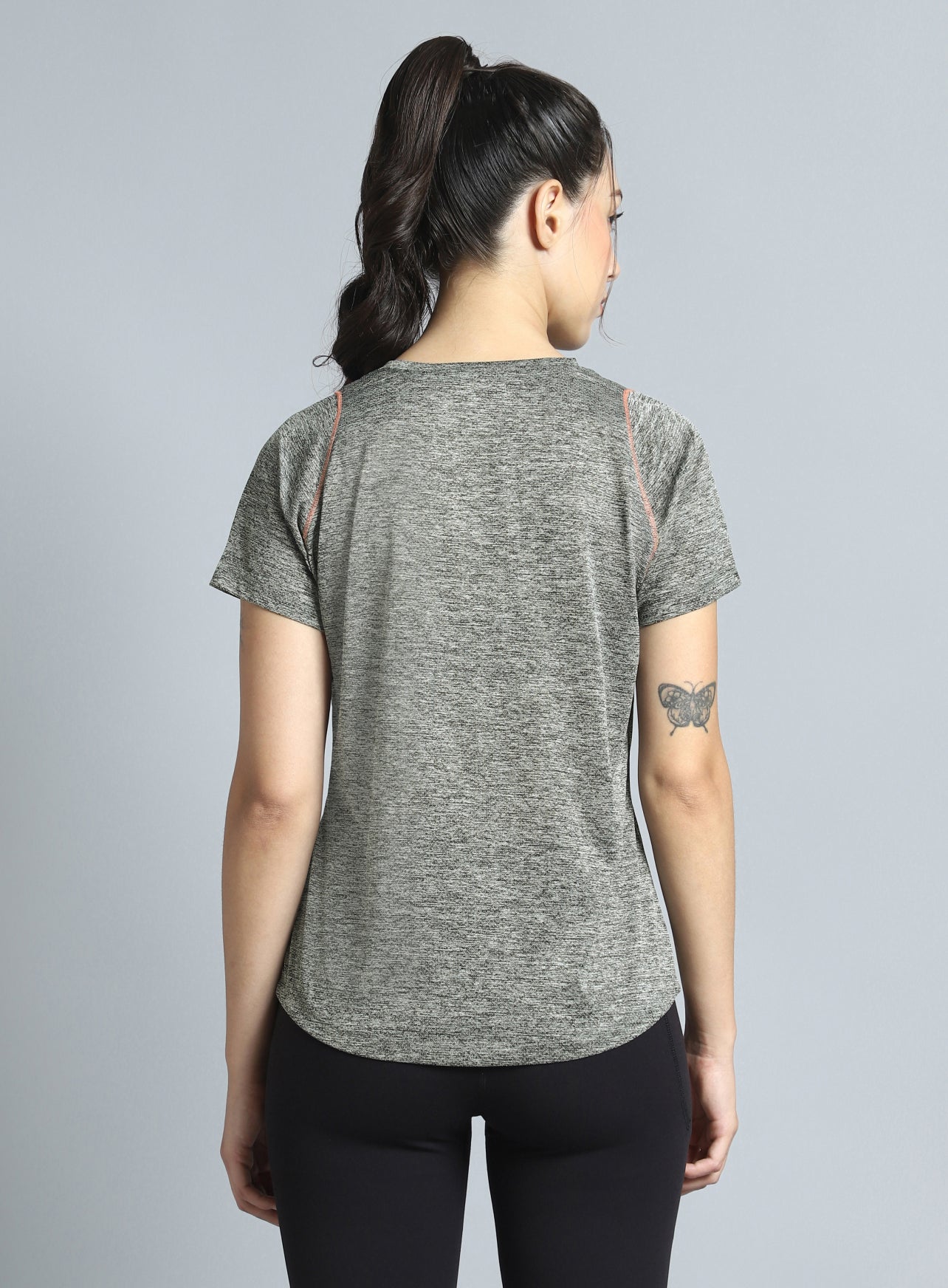 Women's Grey Training Sculpted T-shirt