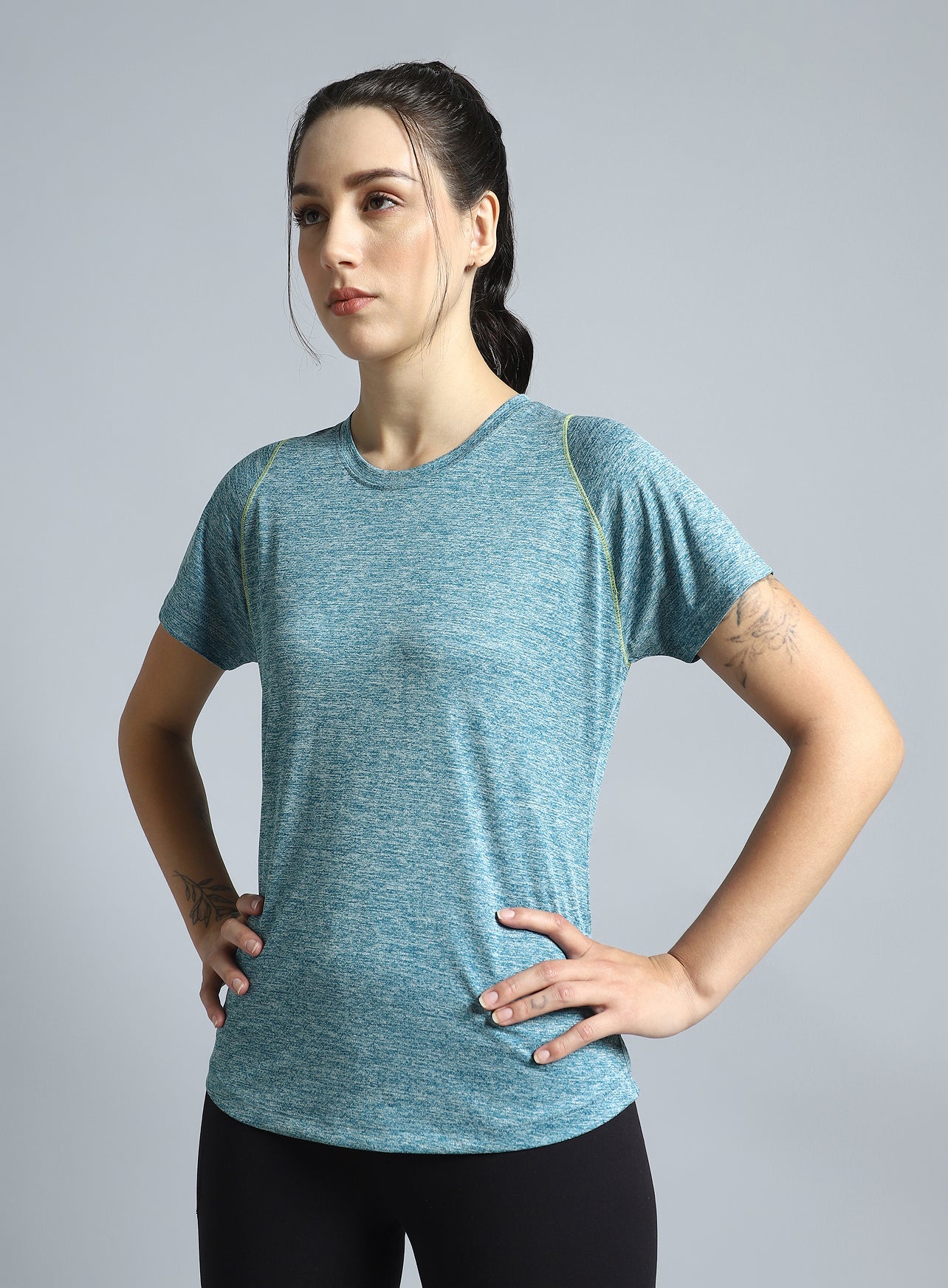 Women's Blue Training Sculpted T-shirt