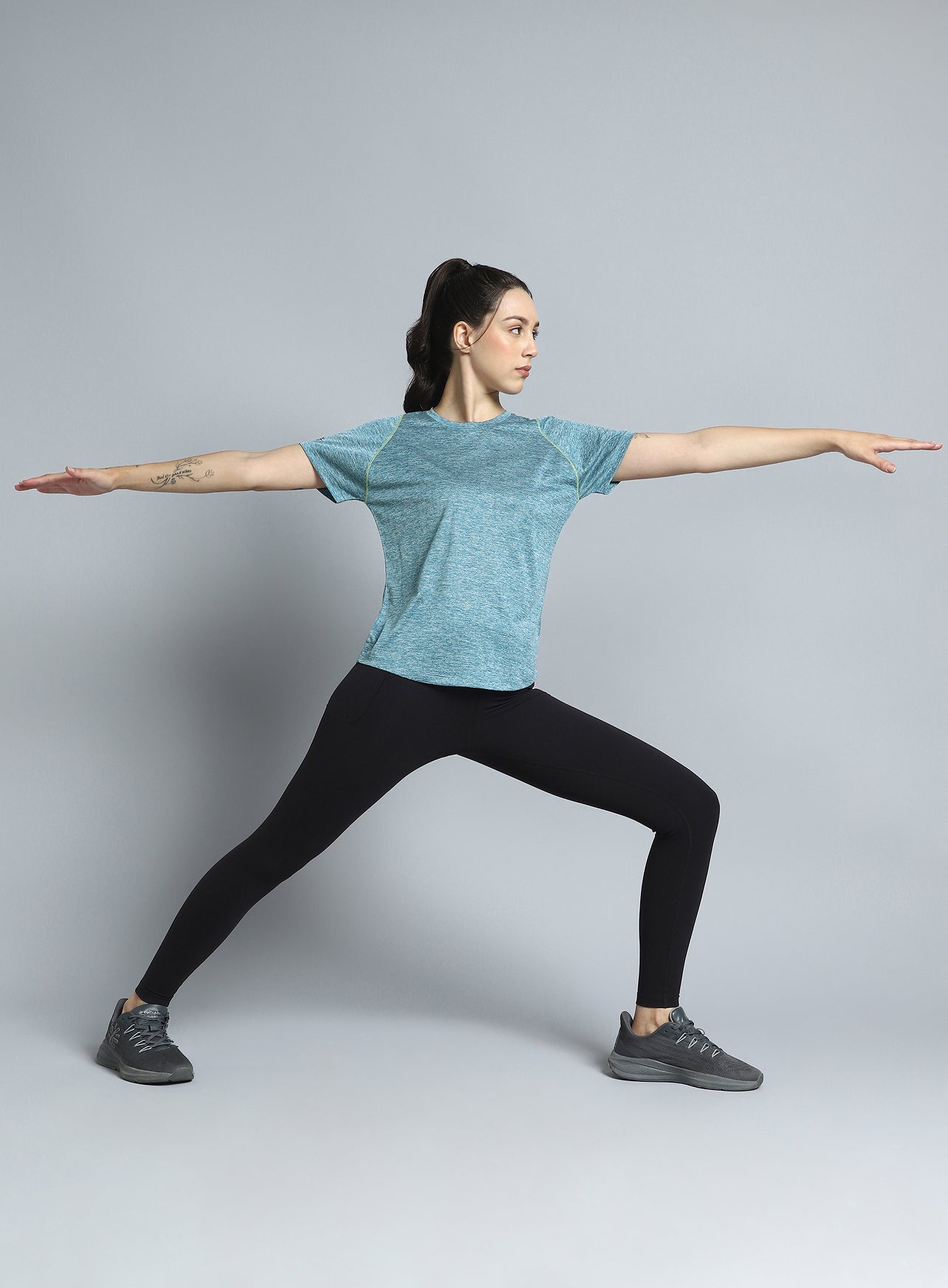 Women's Blue Training Sculpted T-shirt