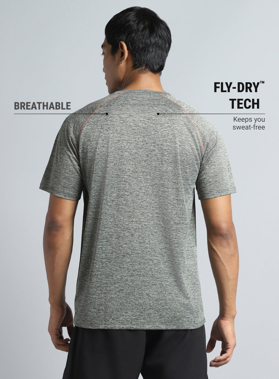 Men's Grey Training Sculpted T-shirt