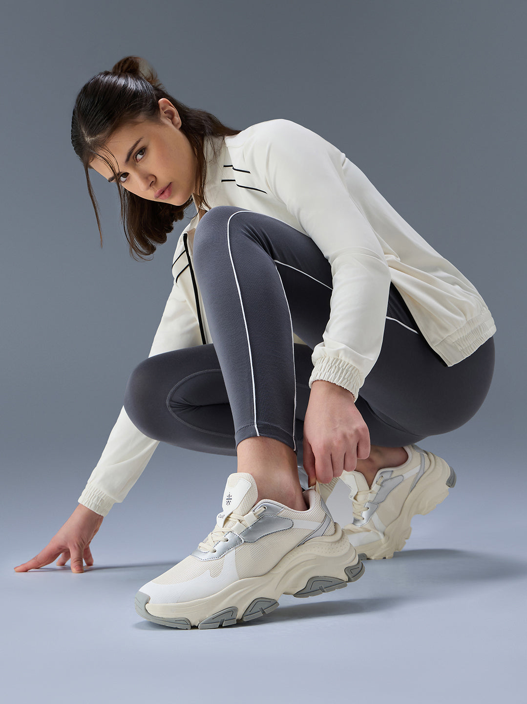 cult Women's Venus Sneakers - Off White/Silver