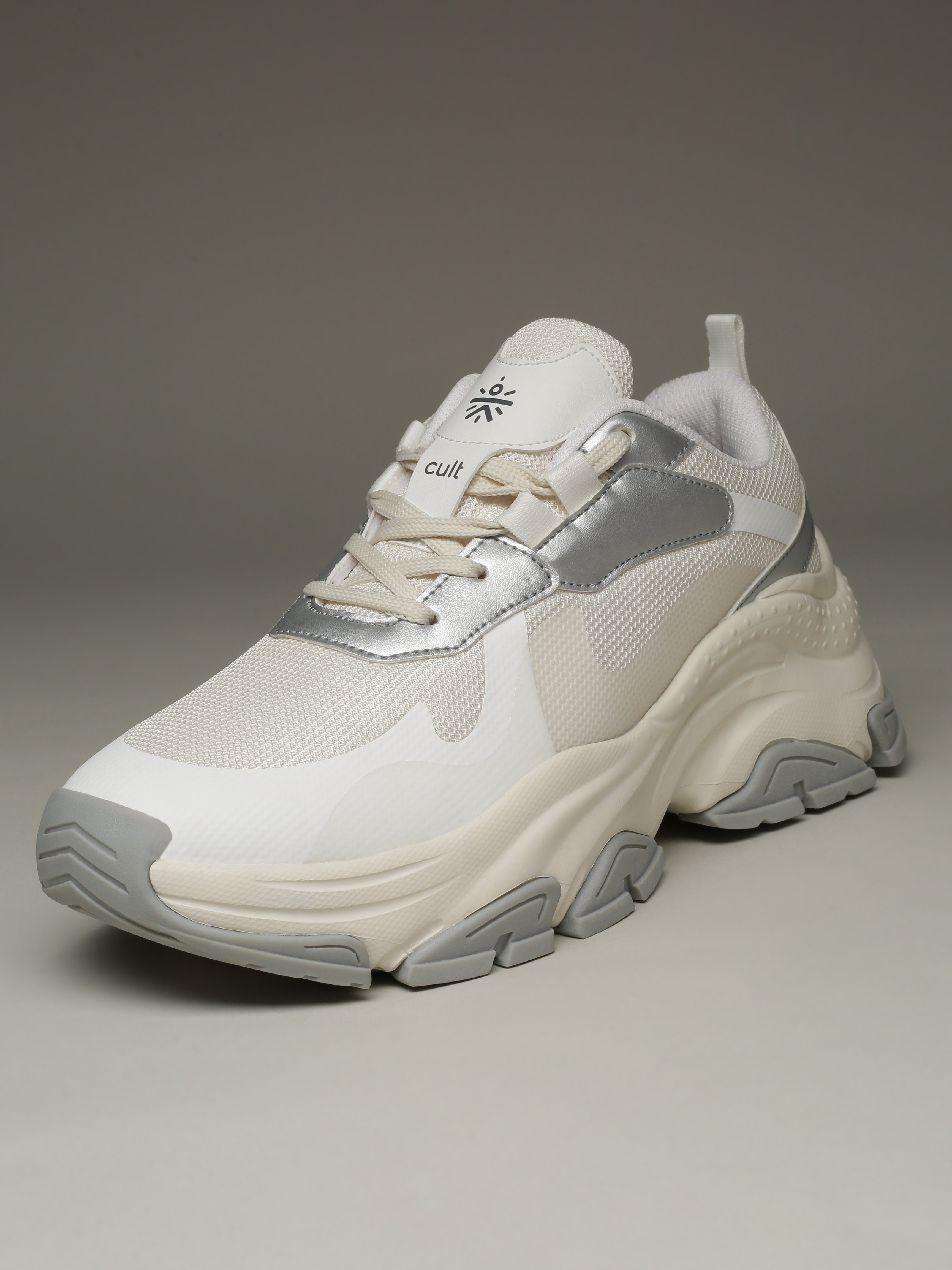 cult Women's Venus Sneakers - Off White/Silver