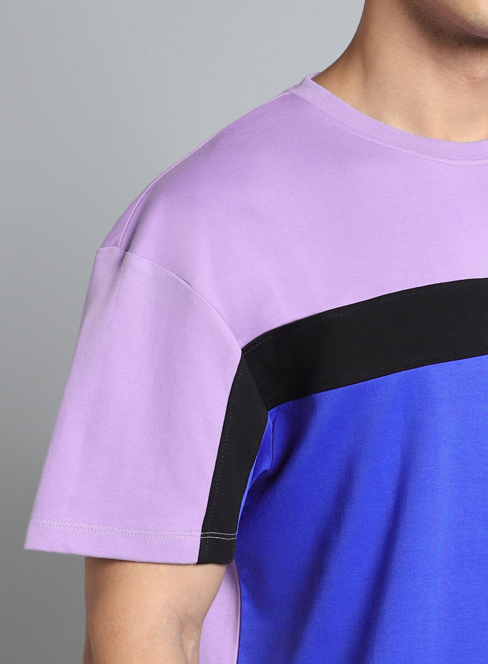 Men's Purple Dance off Colourblock T-shirt