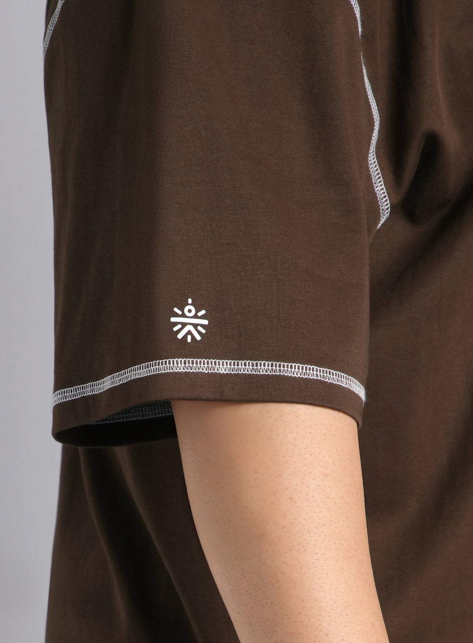 Men's Brown Play Day Plus Size Oversized fit T-shirt