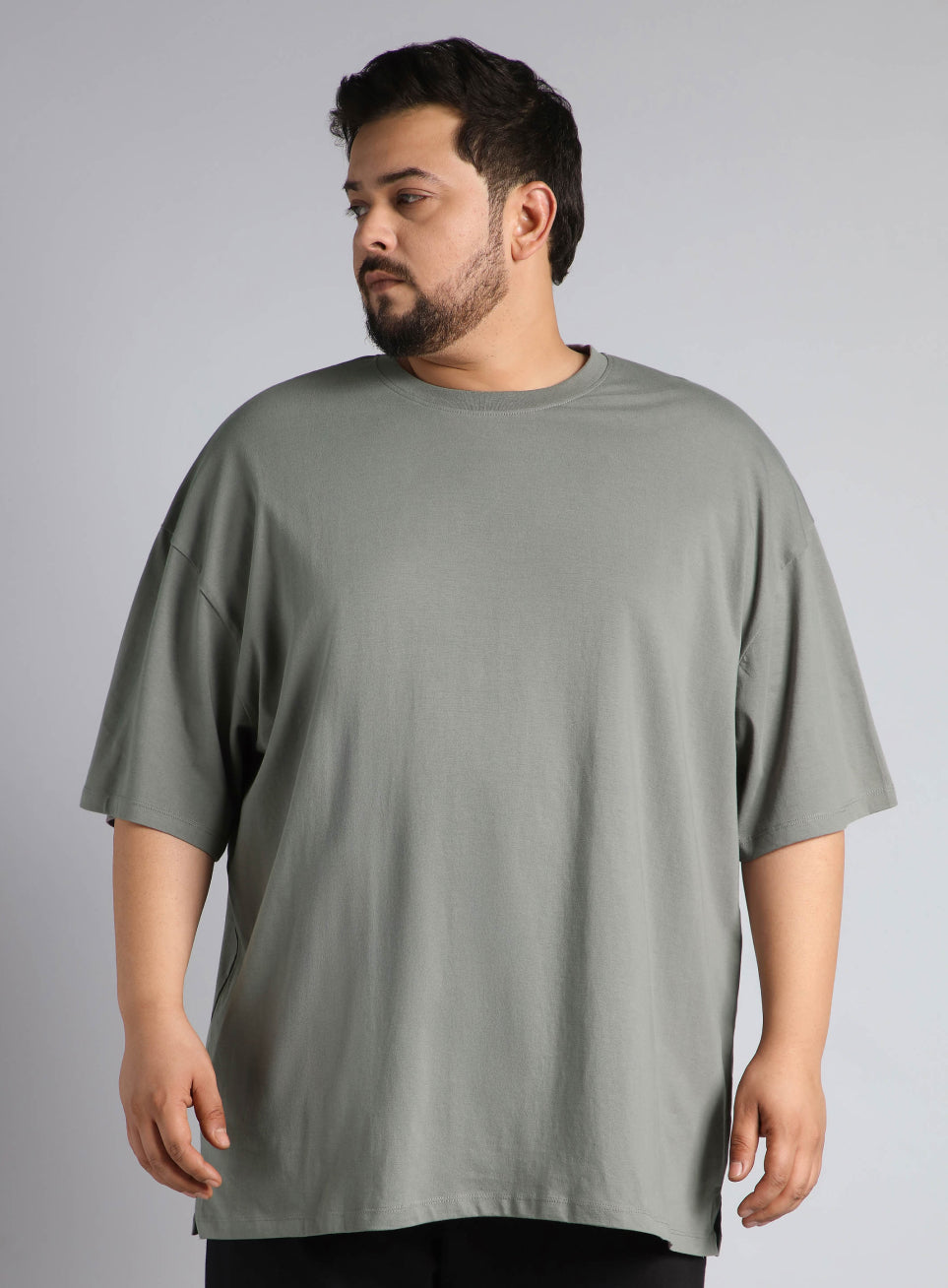 Men's Dark Grey One More Rep Graphic Plus Size Oversized fit T-shirt
