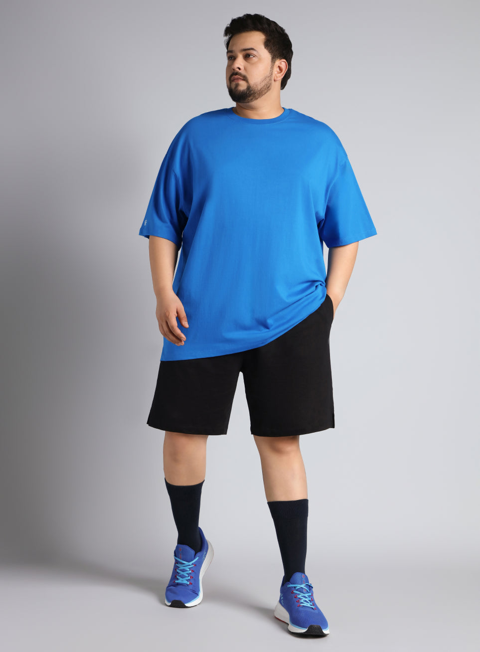 Men's Blue One More Rep Graphic Plus Size Oversized fit T-shirt