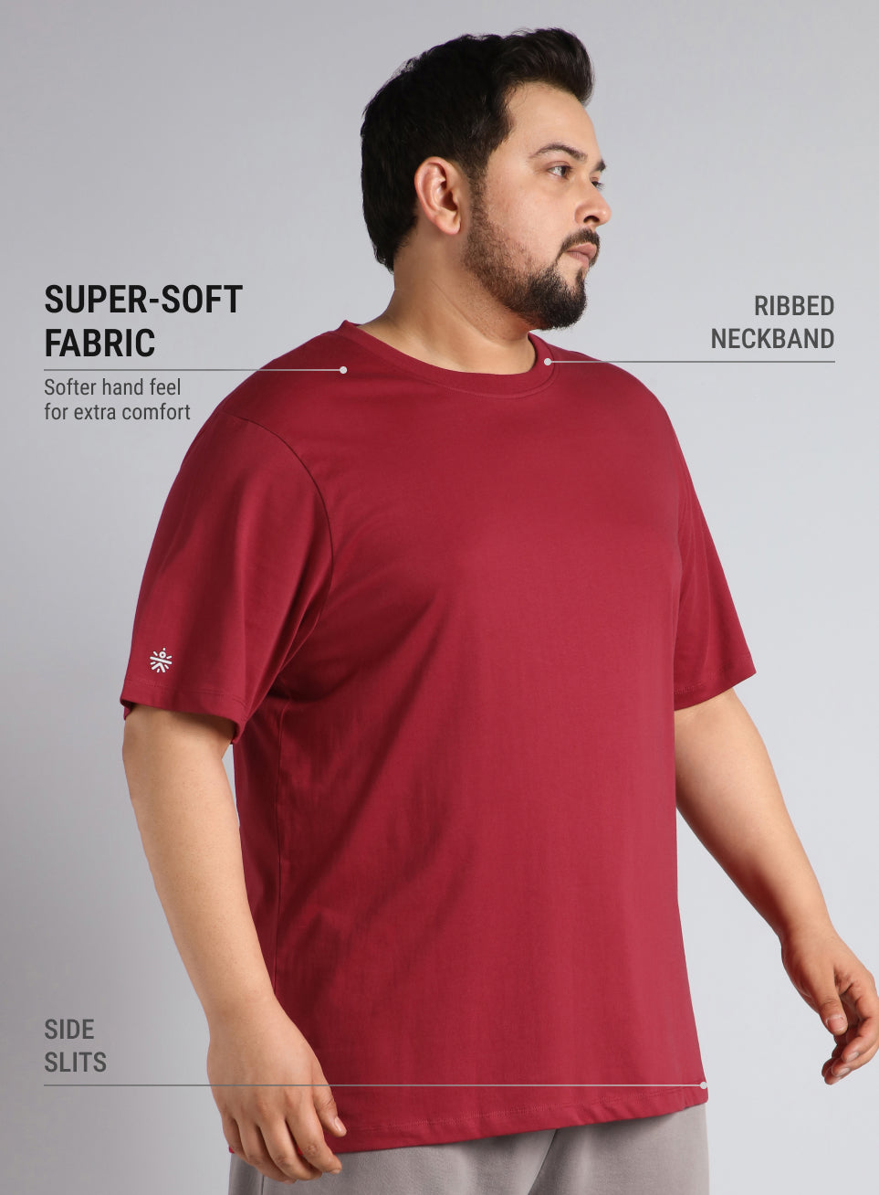 Men's Cult Essential Cotton Plus Size Pack of 2 Regular fit T-shirt