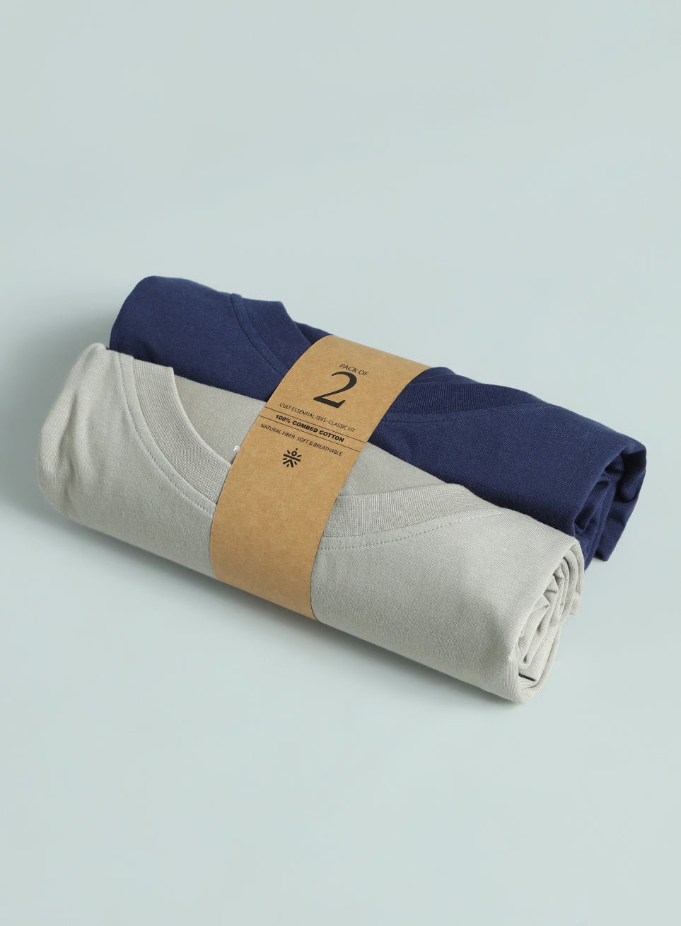 Men's Cult Essential Cotton Plus Size Pack of 2 Regular fit T-shirt