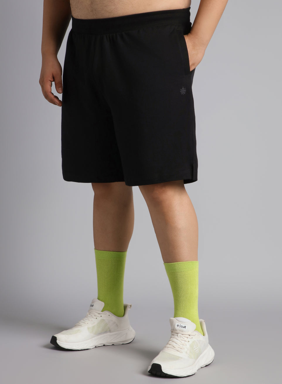 Men's Black Plus Size Training Essential Shorts