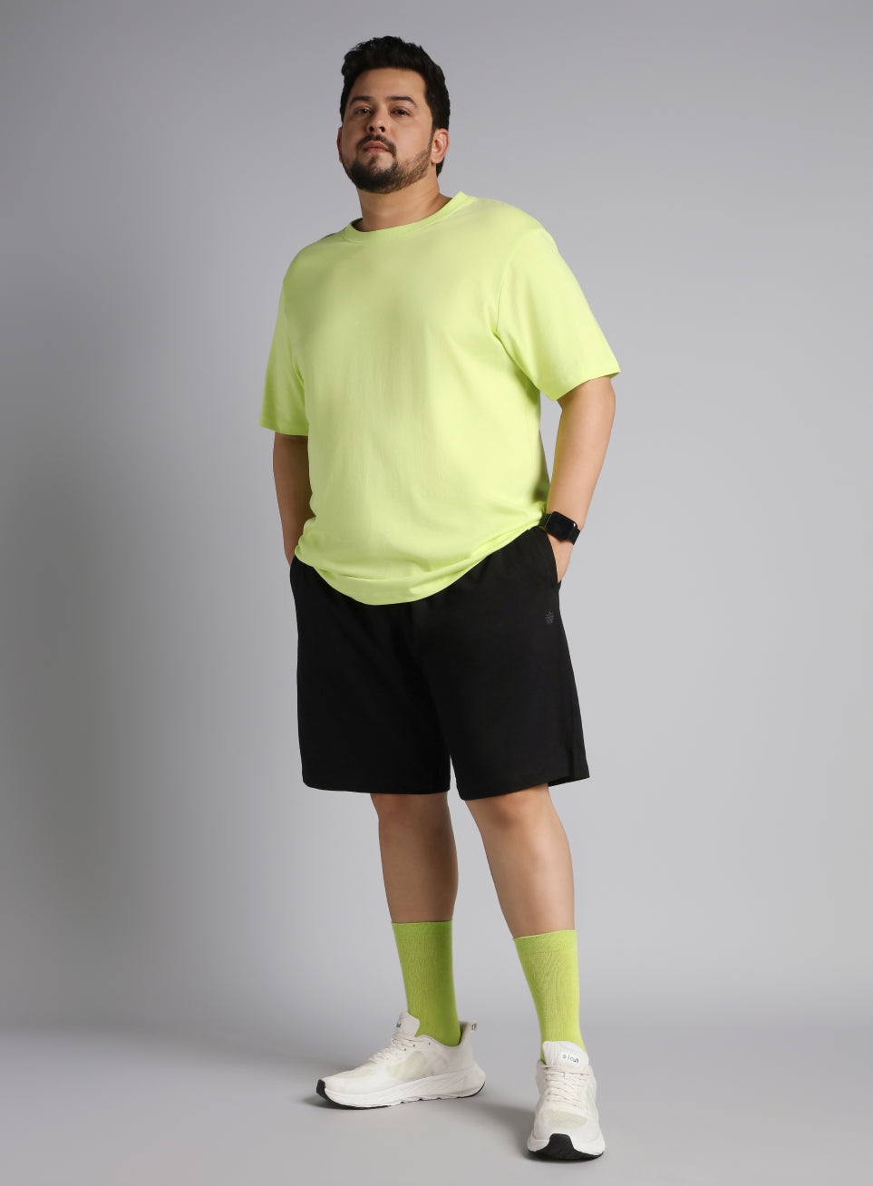 Men's Black Plus Size Training Essential Shorts