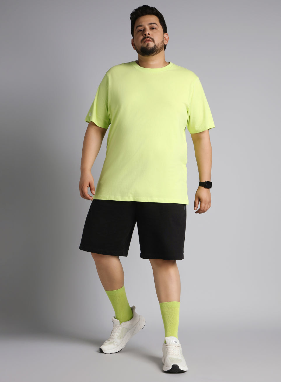 Men's Black Plus Size Training Essential Shorts