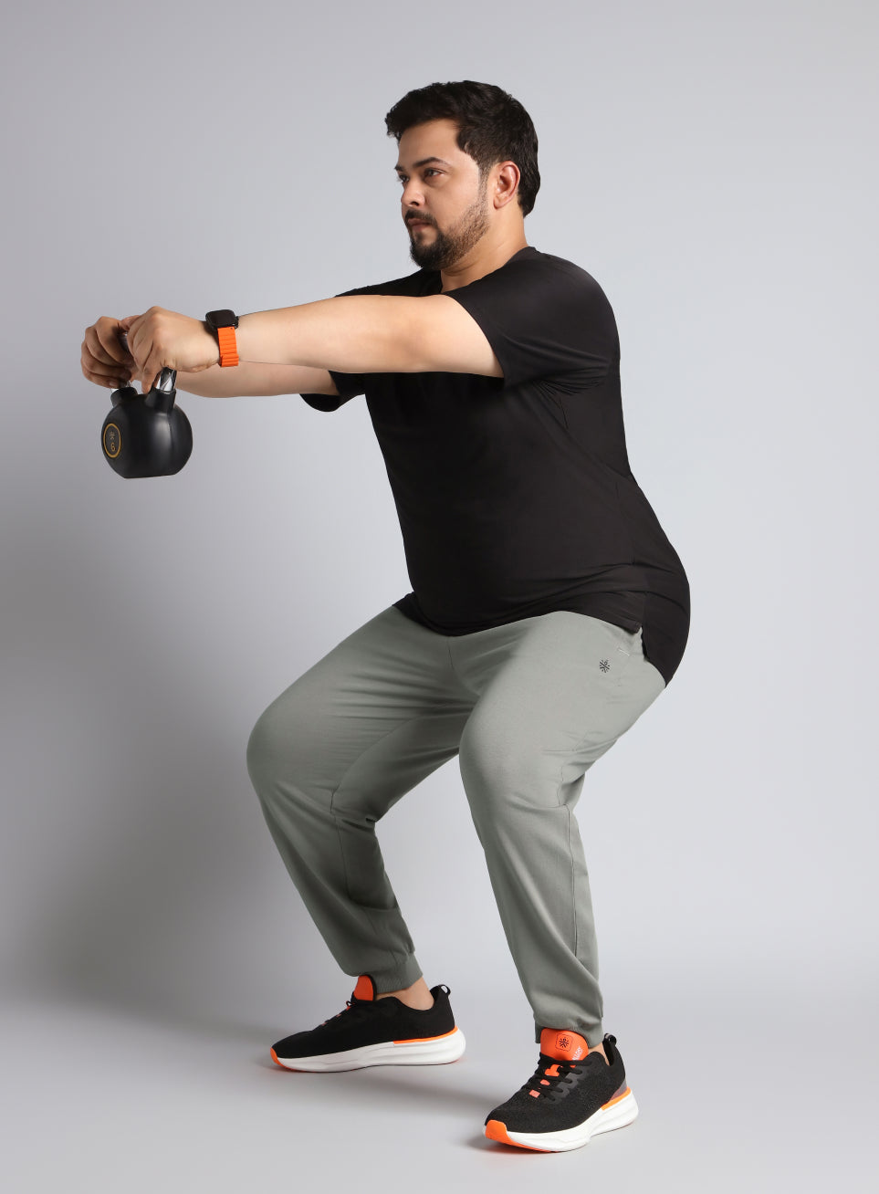 Men's Dark Grey Plus Size Training Essential Joggers