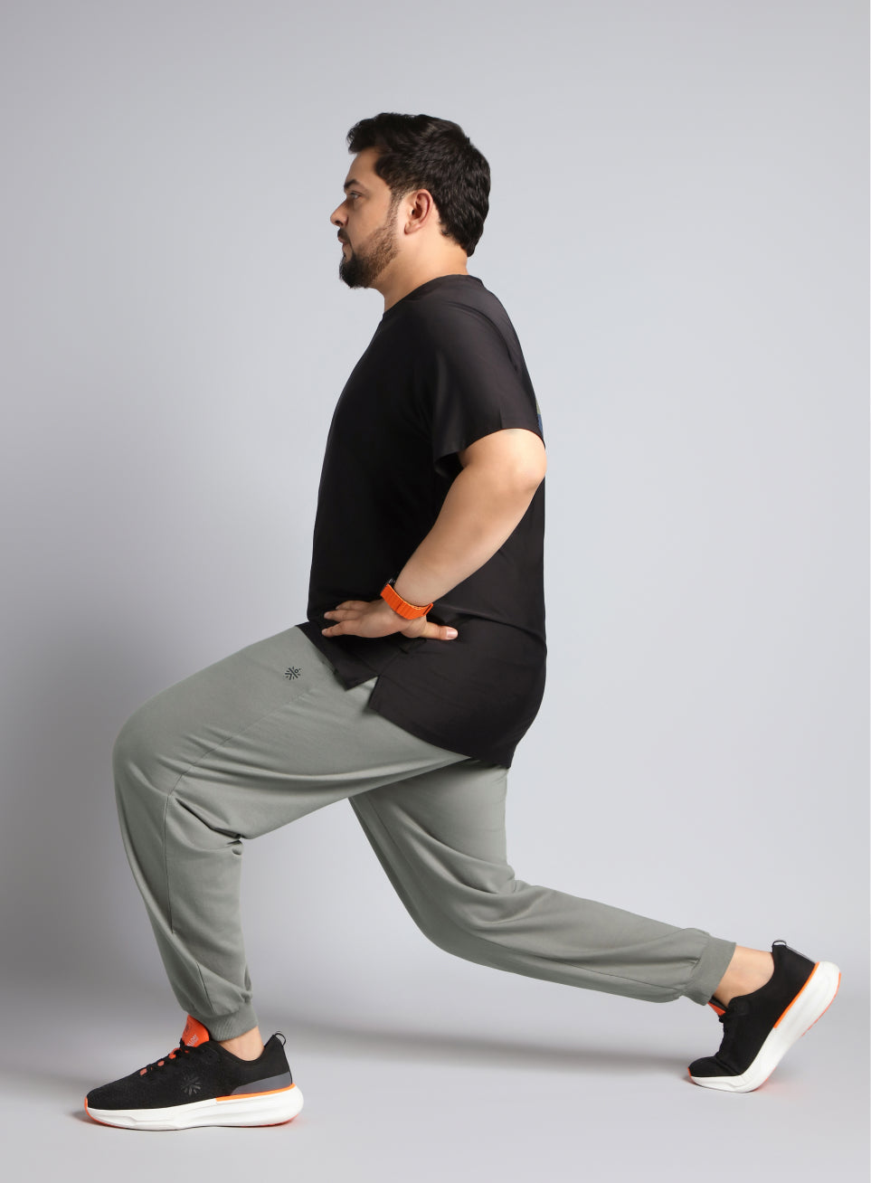 Men's Dark Grey Plus Size Training Essential Joggers