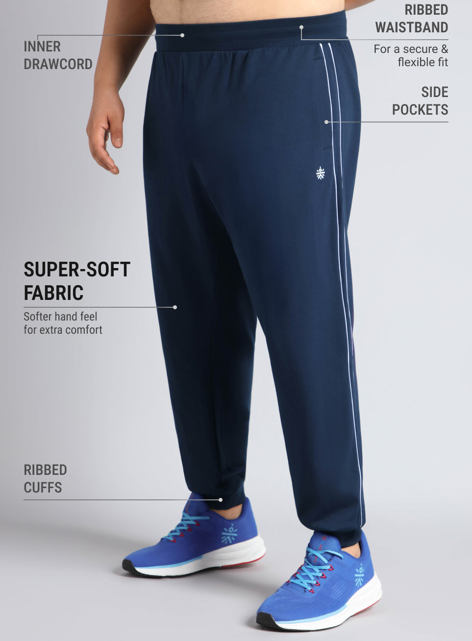 Men's Navy Level Up Plus Size Joggers