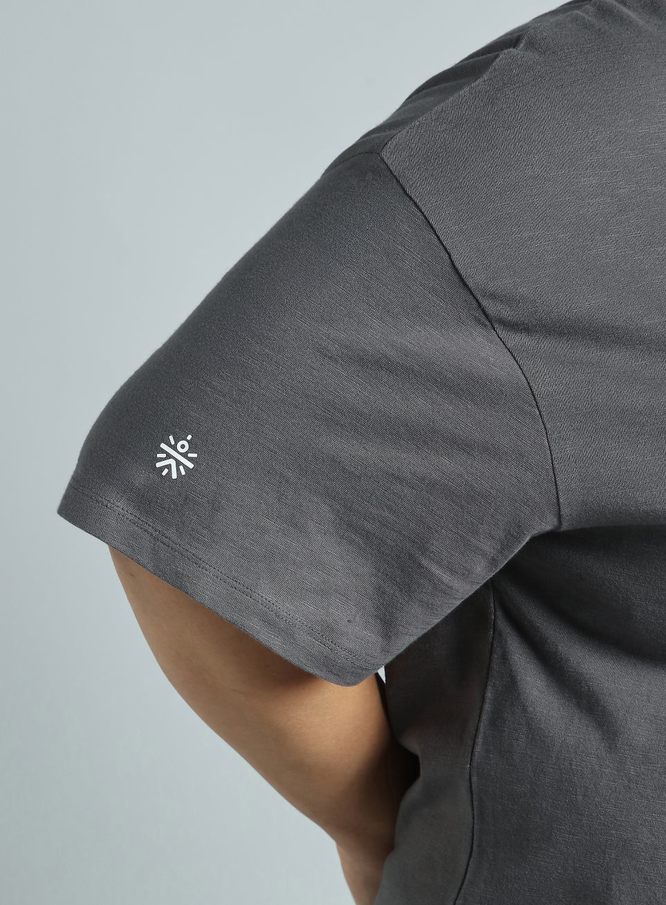 Women's Dark Grey Sports Club Plus Size Oversized Fit T-shirt