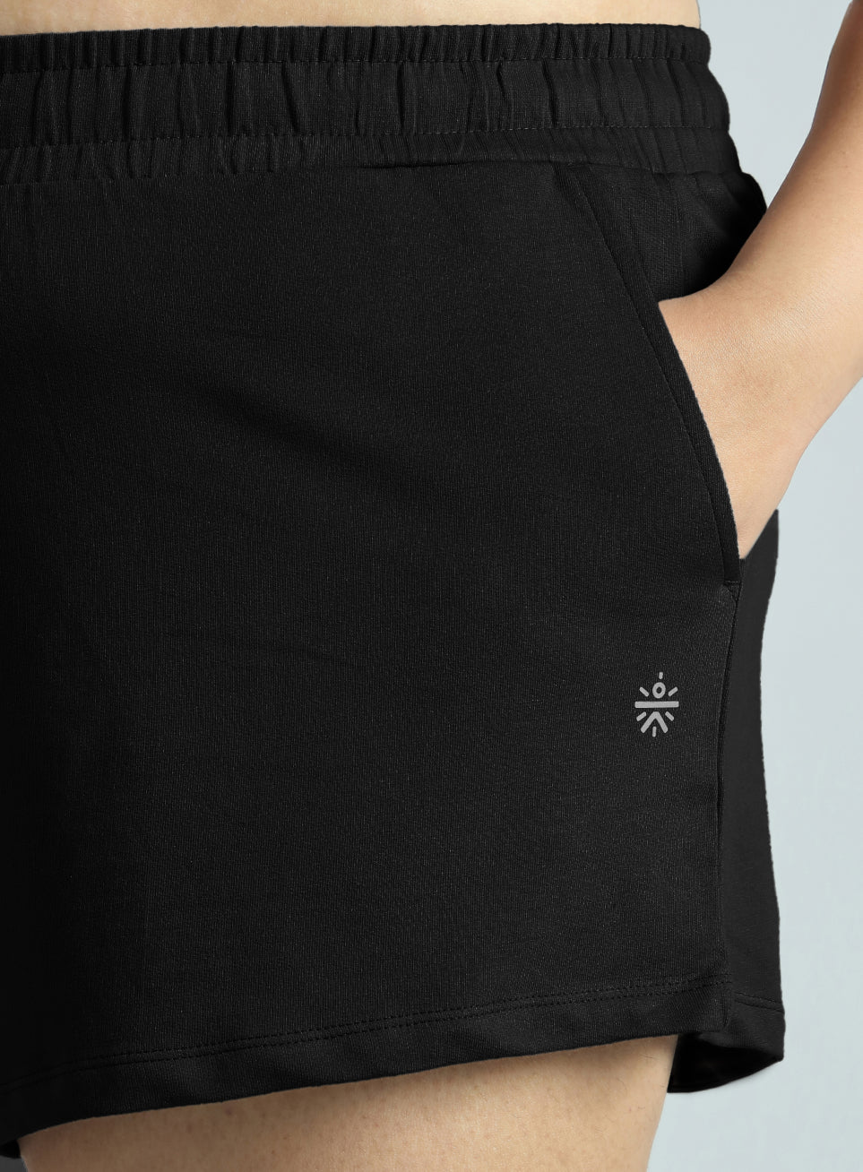 Women's Black Plus Size Everyday Essential Cotton Shorts