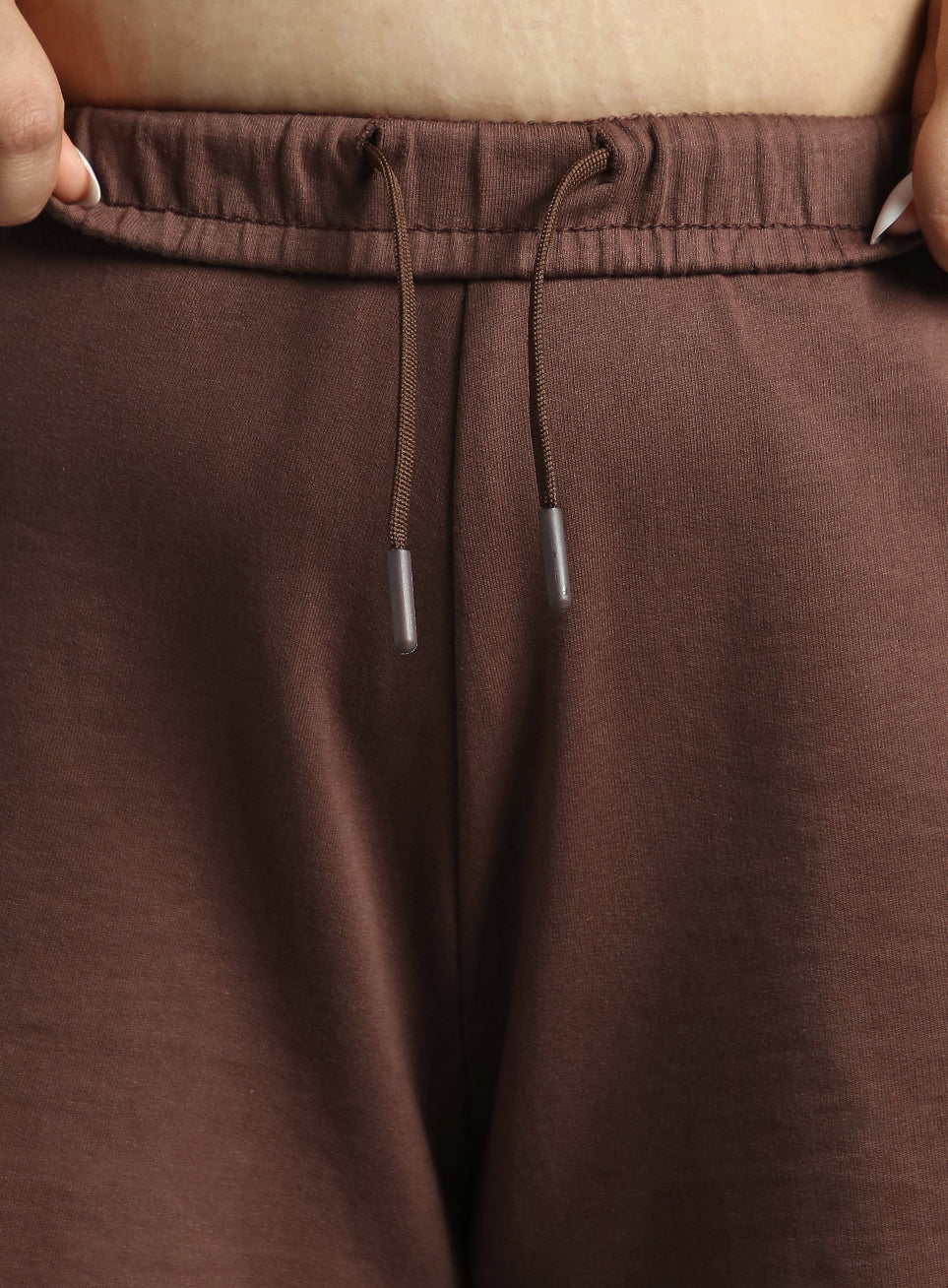 Women's Brown Plus Size Everyday Essential Cotton Shorts