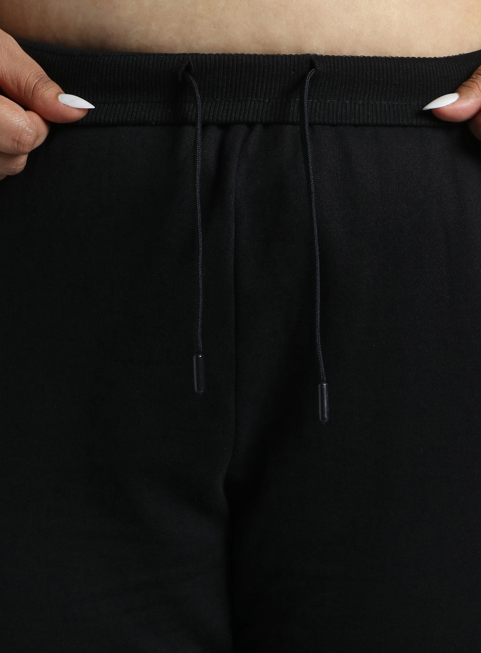 Women's Sky Black Cotton Plus Size Everyday Joggers