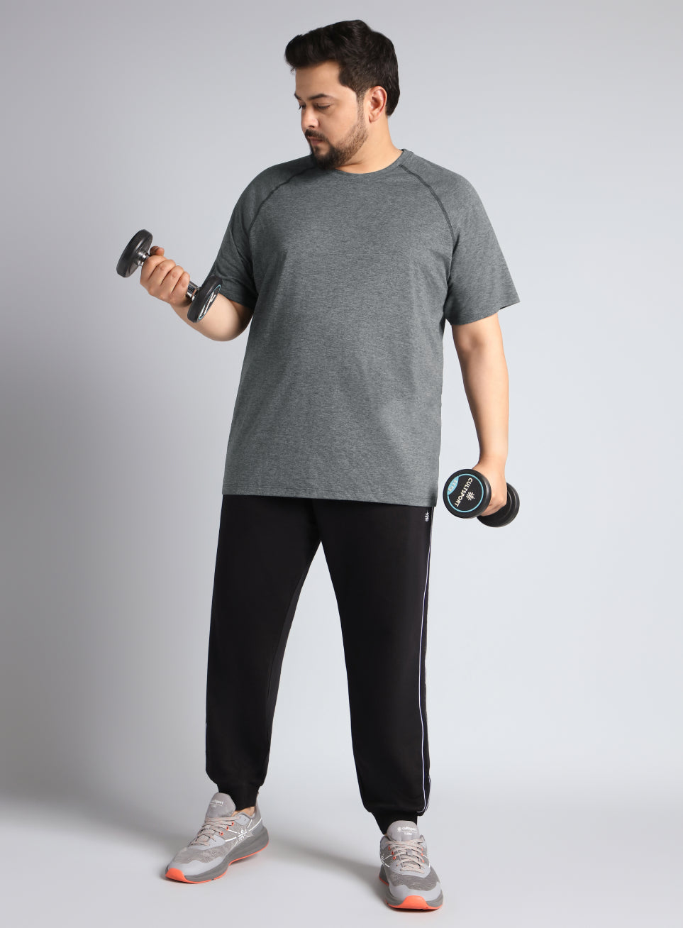 Men's Black Flex Plus Size COMFORtech Regular fit T-shirt