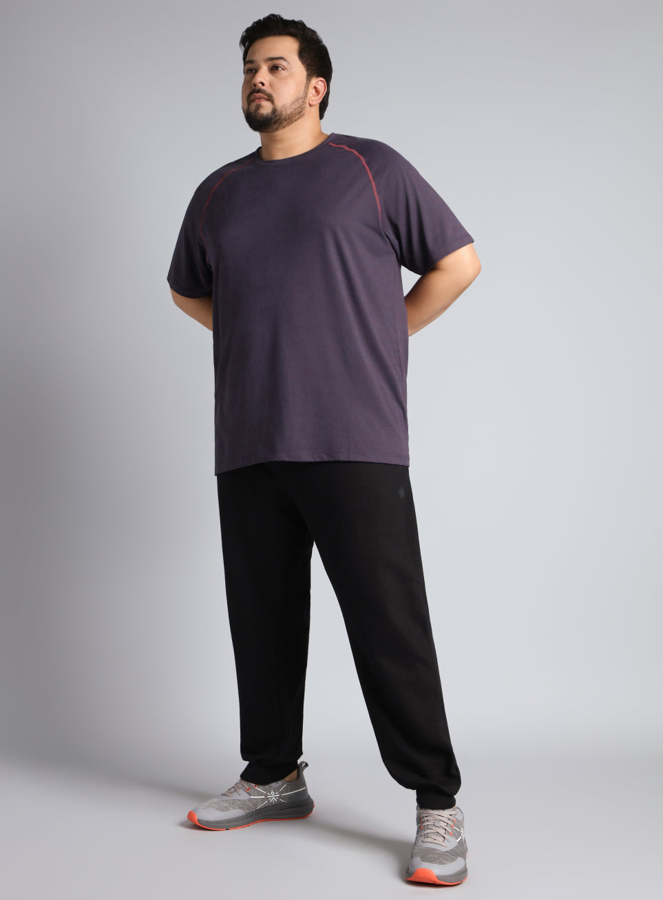 Men's Purple Flex Plus Size COMFORtech Regular fit T-shirt