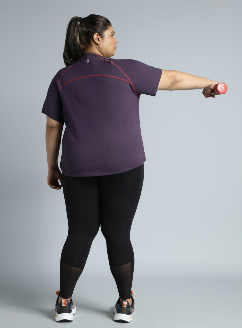 Women's Purple Flex Plus Size COMFORtech Regular Fit T-shirt