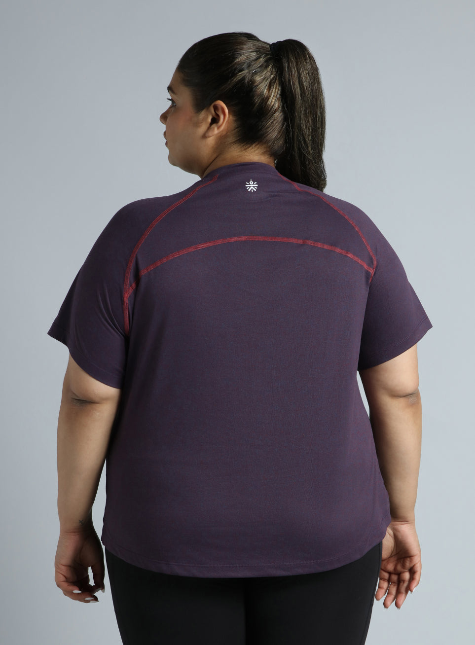 Women's Purple Flex Plus Size COMFORtech Regular Fit T-shirt